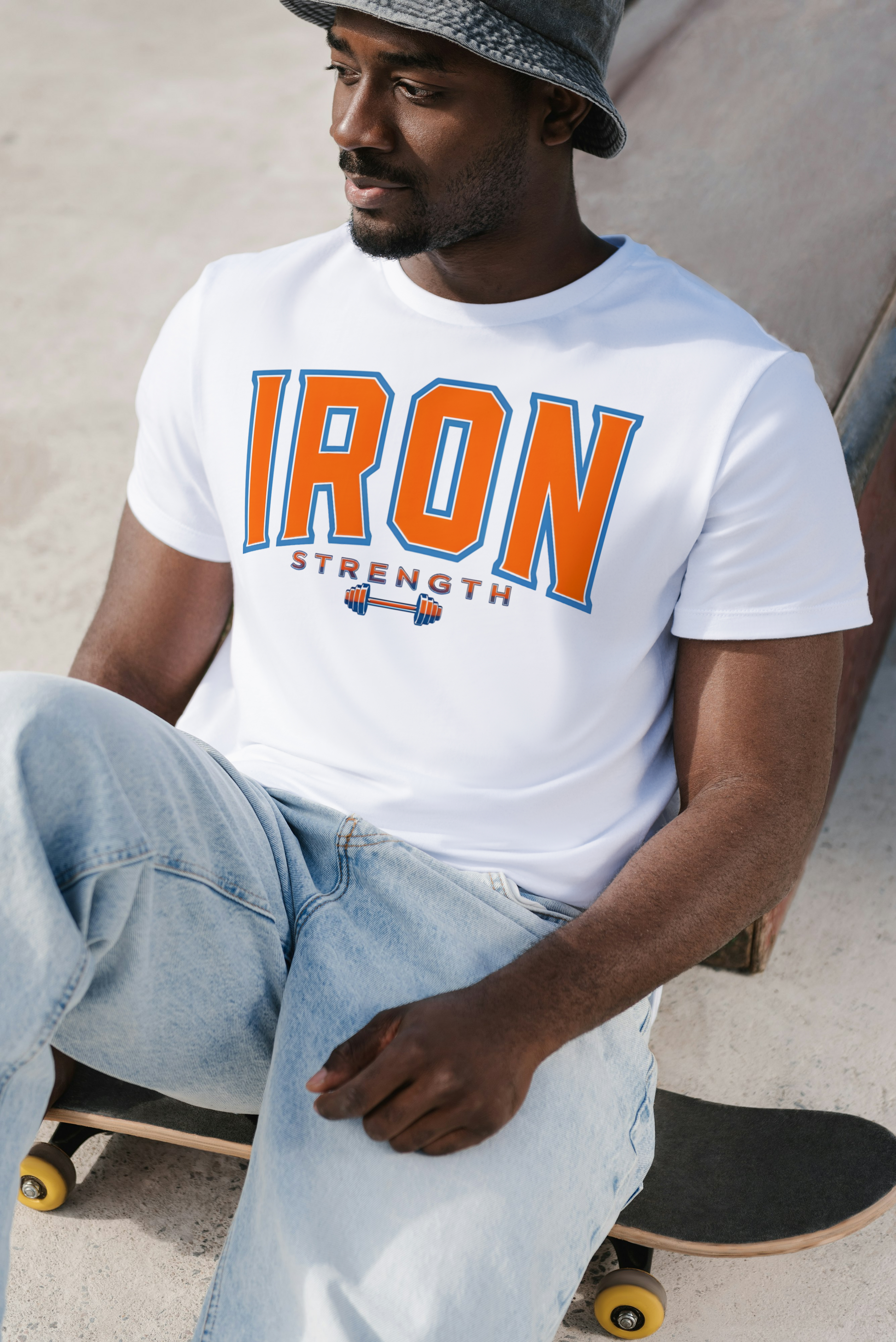 Iron Strength Unisex T-Shirt | Workout Tee, Gym Apparel, Fitness Gift, Activewear, Motivational Shirt