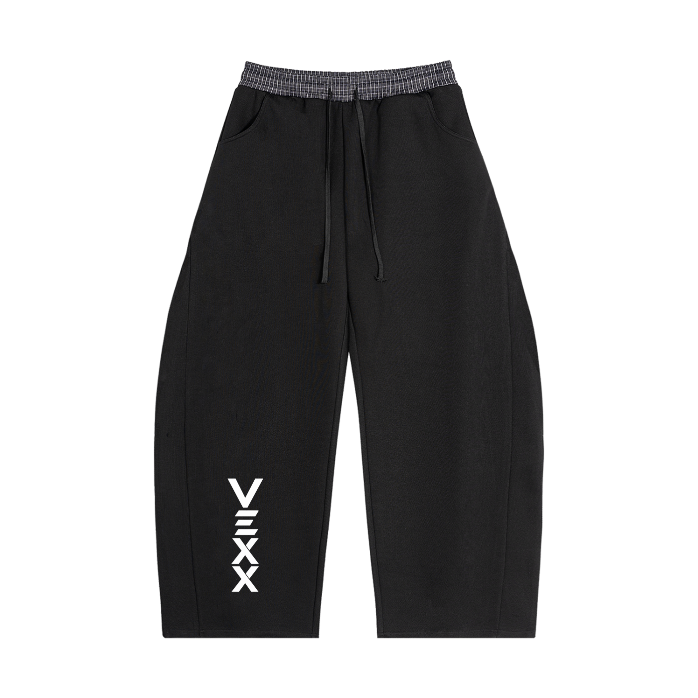 Plaid Waistband Barrel Sweatpants