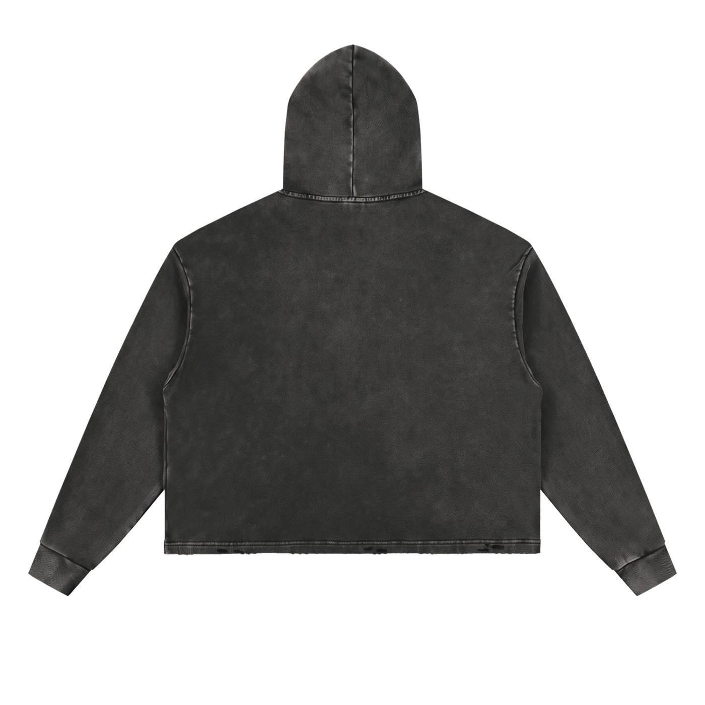 Vintage Washed Frayed-Hem Hoodie