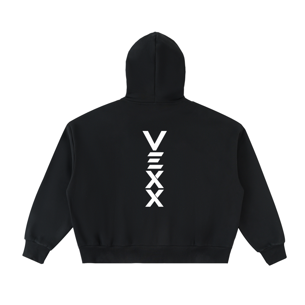Fleeced Full-Zip Boxy Hoodie