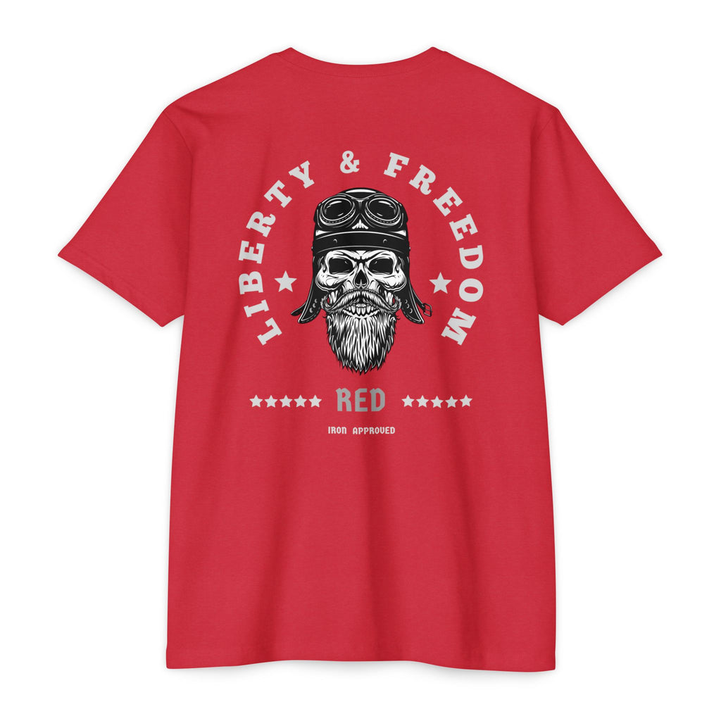 Liberty & Freedom Graphic T-Shirt | Unisex Tee for Biker Enthusiasts | Casual Wear | Gift for Celebrations | Unique Design