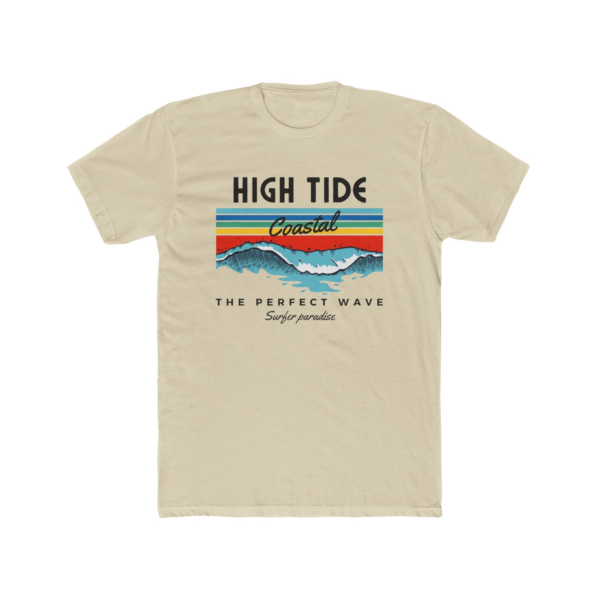 High Tide Coastal Unisex Cotton Crew Tee, Surfing T-Shirt, Beach Wear, Summer Style, Gift for Beach Lovers