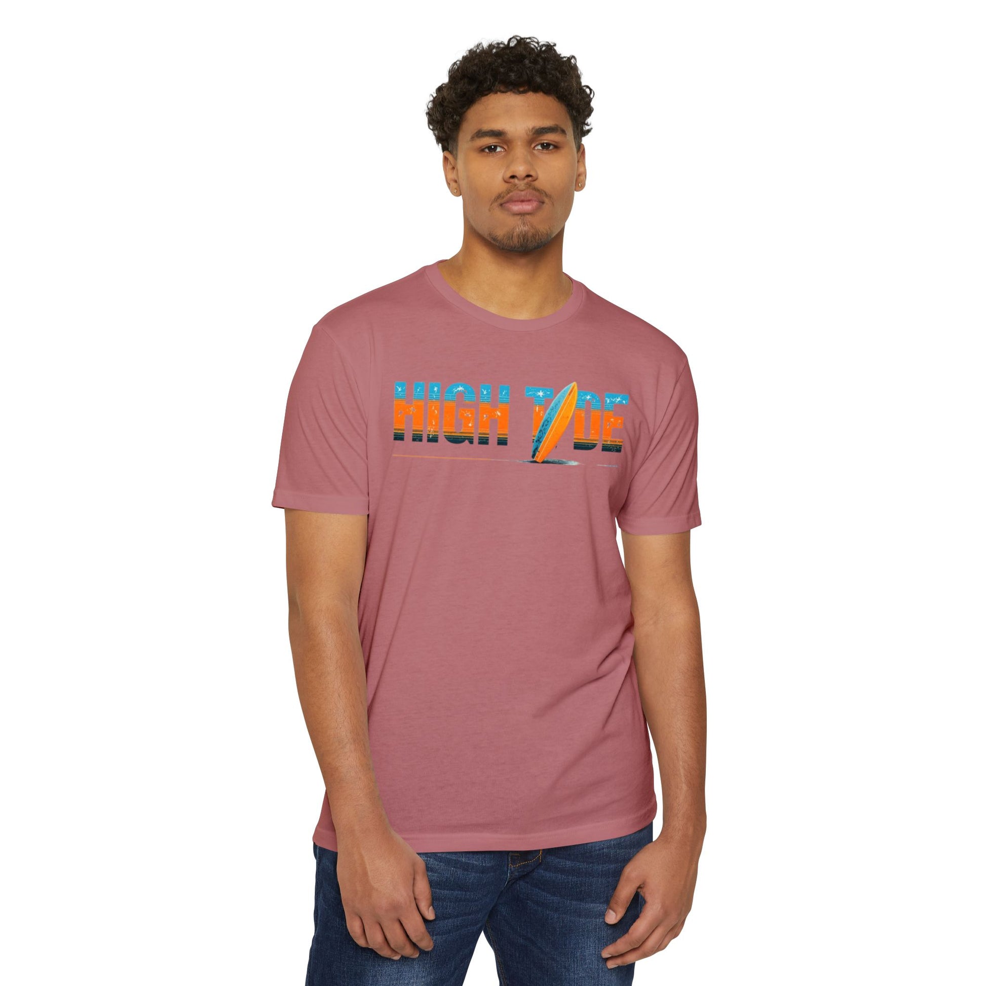 High Tide Surf T-Shirt, Unisex Beach T-Shirt, Summer Vibes Tee, Casual Surfing Shirt, Gift for Beach Lovers, Vacation Essentials