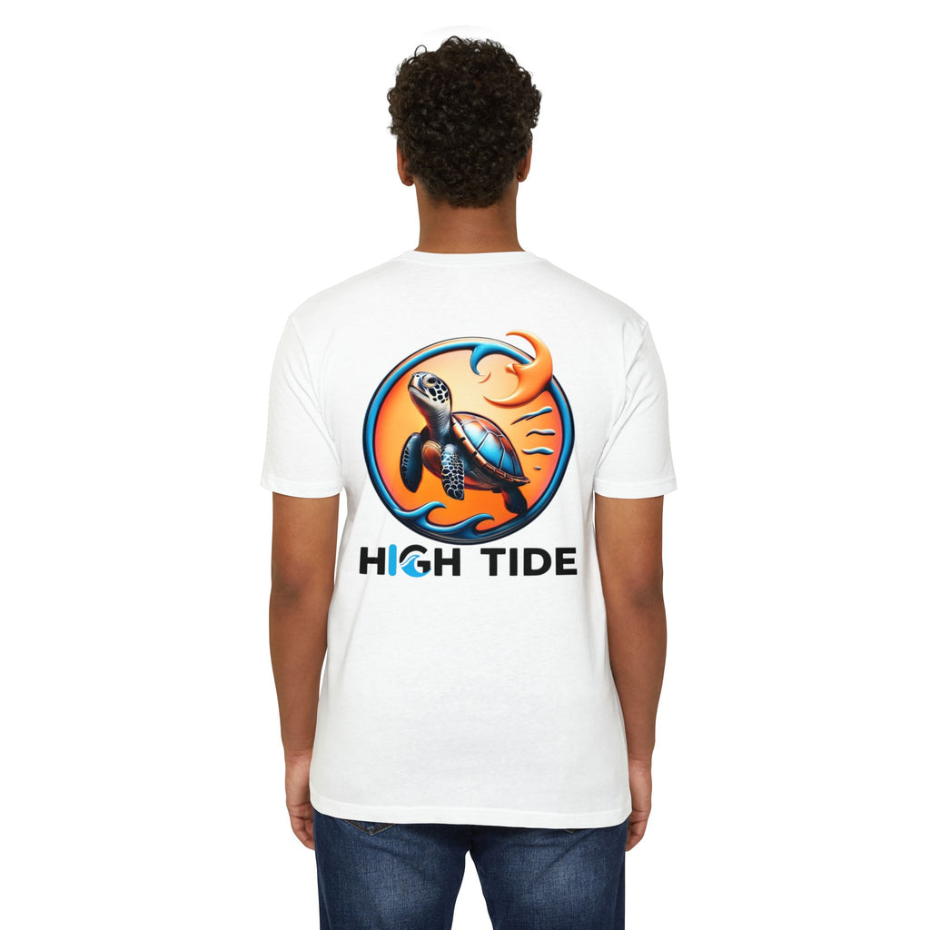 High Tide Sea Turtle T-shirt | Unisex Jersey Tee for Ocean Lovers, Beach Days, Nature Enthusiasts, Summer Casual Wear, Coastal Gifts
