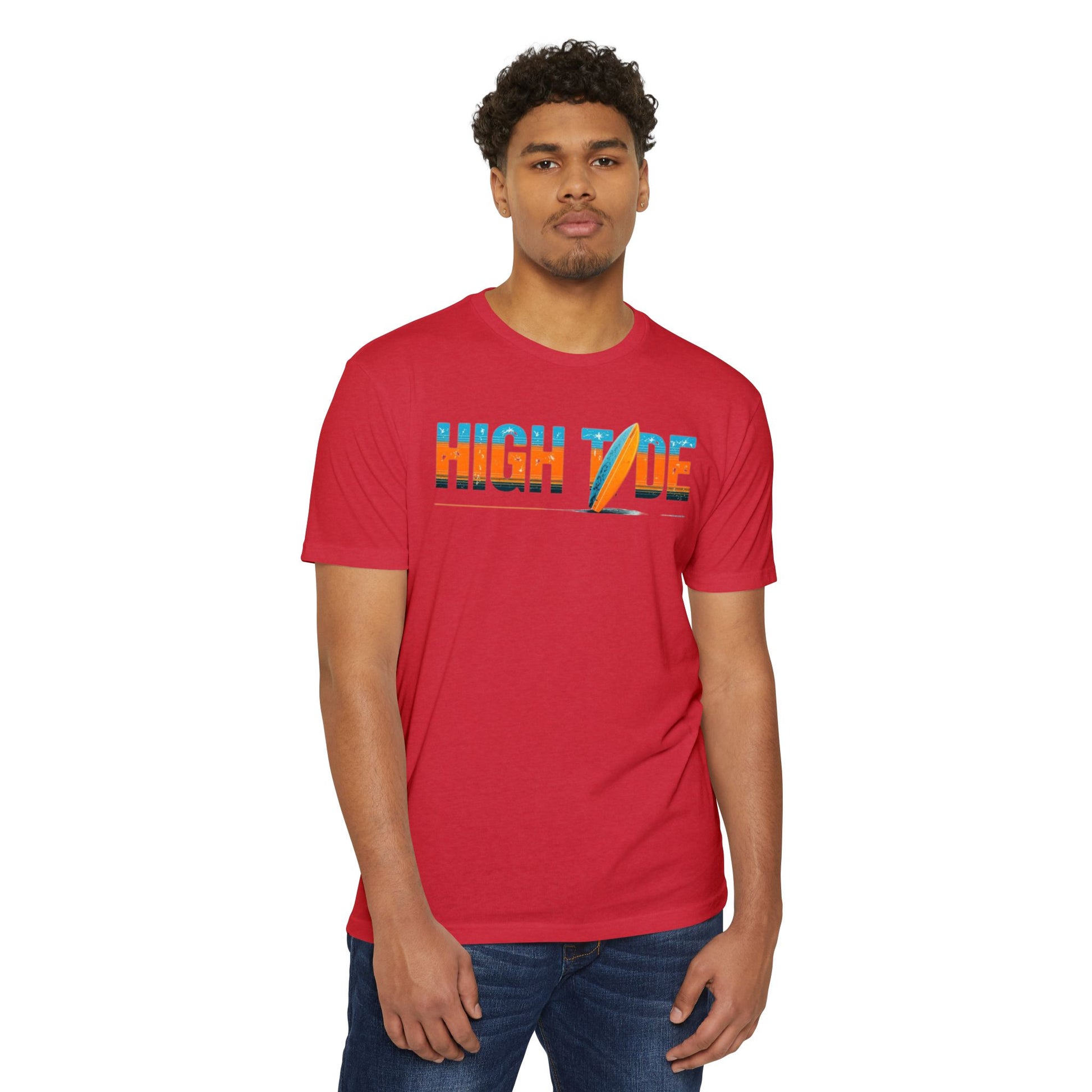 High Tide Surf T-Shirt, Unisex Beach T-Shirt, Summer Vibes Tee, Casual Surfing Shirt, Gift for Beach Lovers, Vacation Essentials