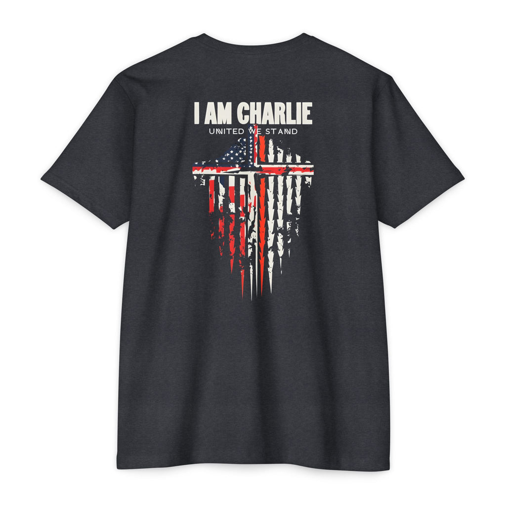 Patriotic Unisex T-Shirt | I Am Charlie, Casual Tee, USA Flag Shirt, Memorial Day, Independence Day, Gift for Veterans