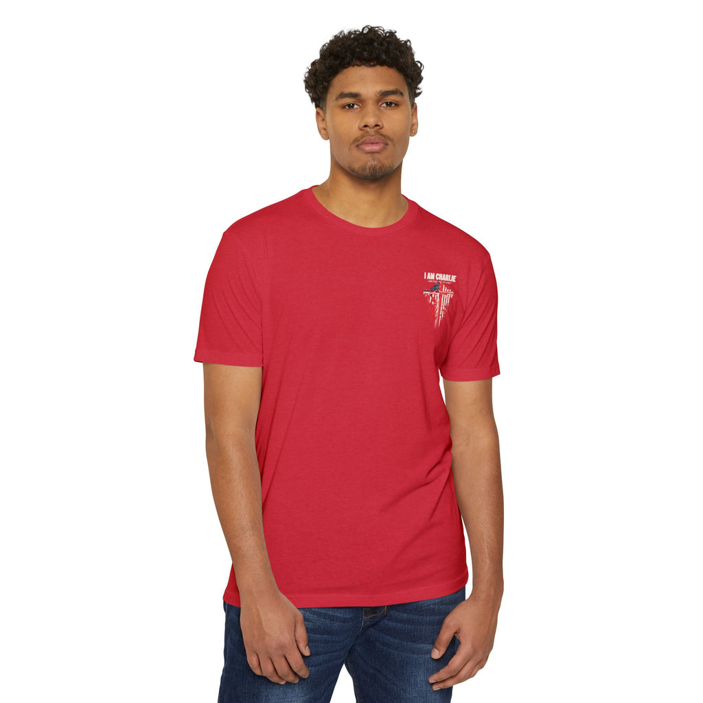 Patriotic Unisex T-Shirt | I Am Charlie, Casual Tee, USA Flag Shirt, Memorial Day, Independence Day, Gift for Veterans