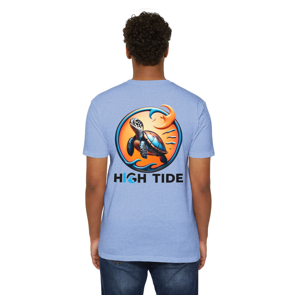 High Tide Sea Turtle T-shirt | Unisex Jersey Tee for Ocean Lovers, Beach Days, Nature Enthusiasts, Summer Casual Wear, Coastal Gifts