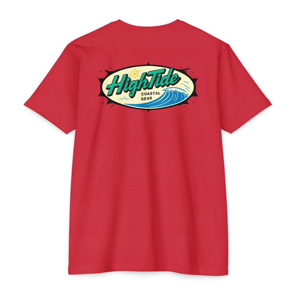 High Tide Unisex CVC Jersey T-Shirt, Coastal Summer Wear, Beach Vibes Tee, Perfect for Vacation, Unisex Gift for Ocean Lovers