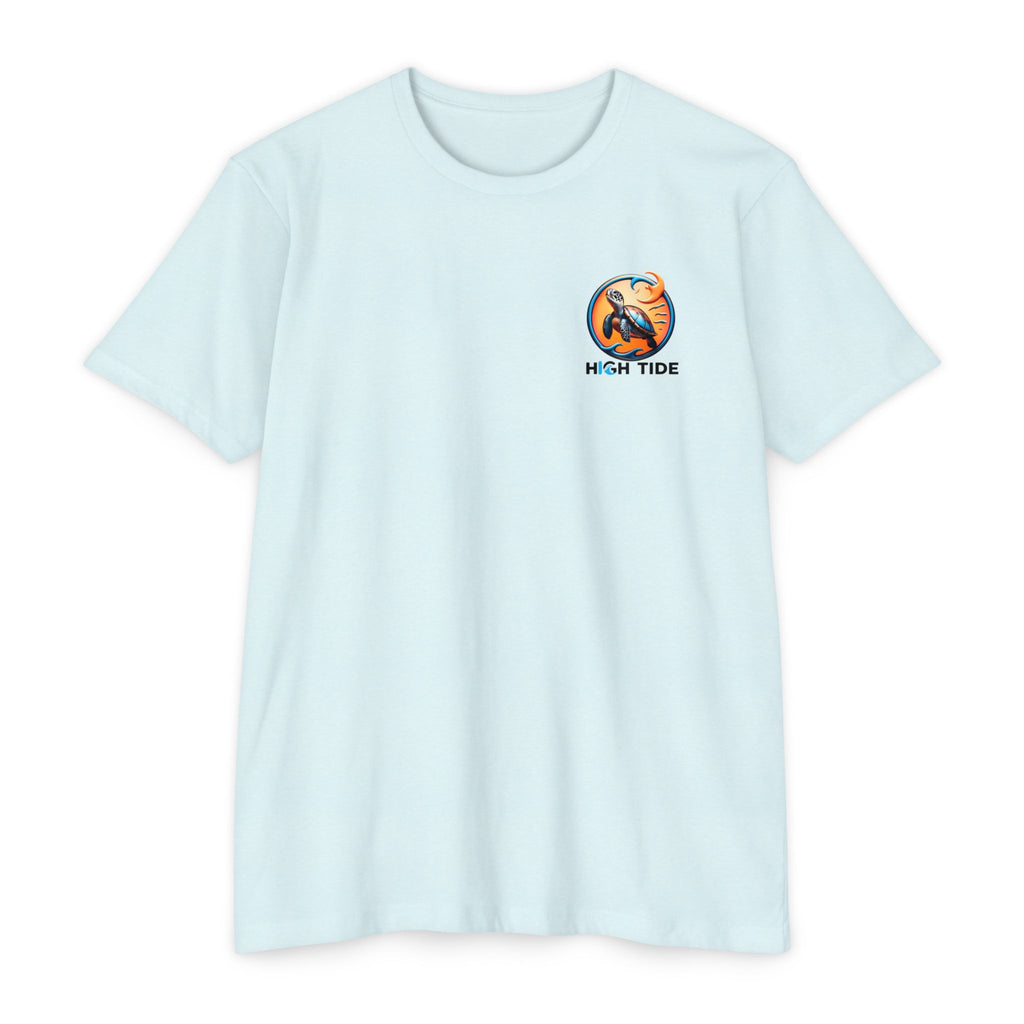 High Tide Sea Turtle T-shirt | Unisex Jersey Tee for Ocean Lovers, Beach Days, Nature Enthusiasts, Summer Casual Wear, Coastal Gifts