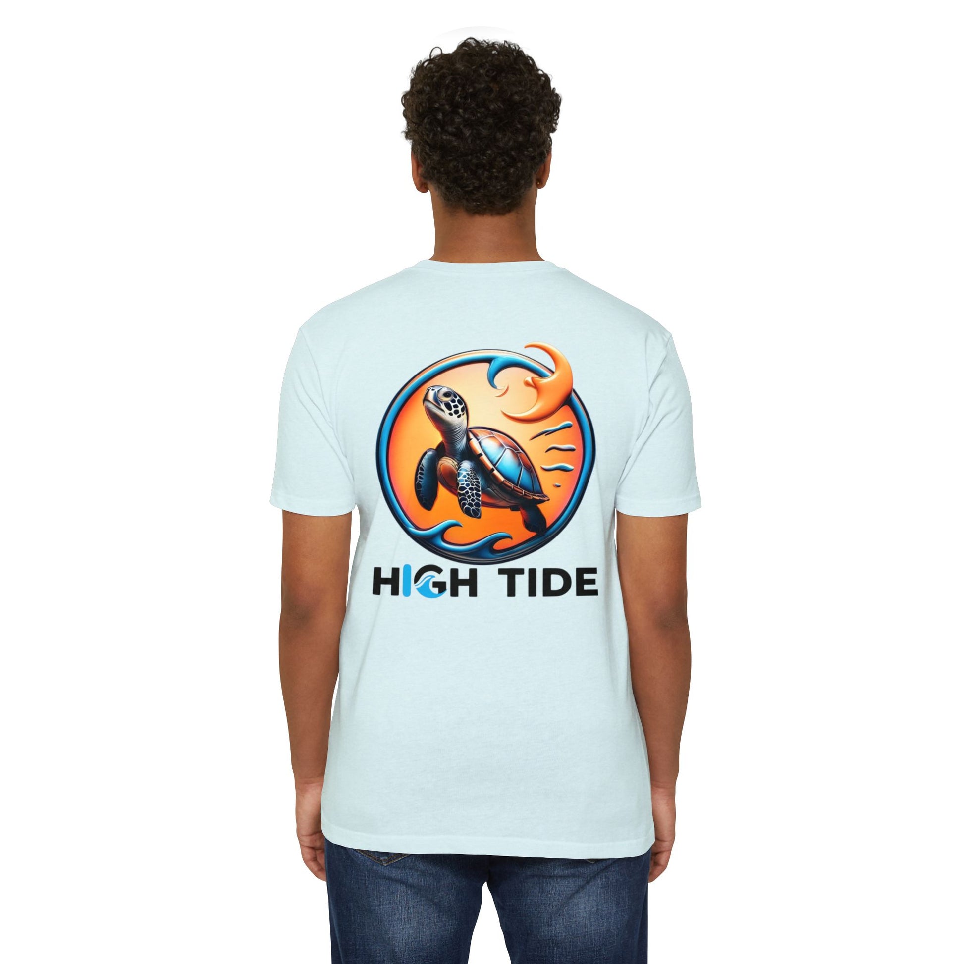 High Tide Sea Turtle T-shirt | Unisex Jersey Tee for Ocean Lovers, Beach Days, Nature Enthusiasts, Summer Casual Wear, Coastal Gifts