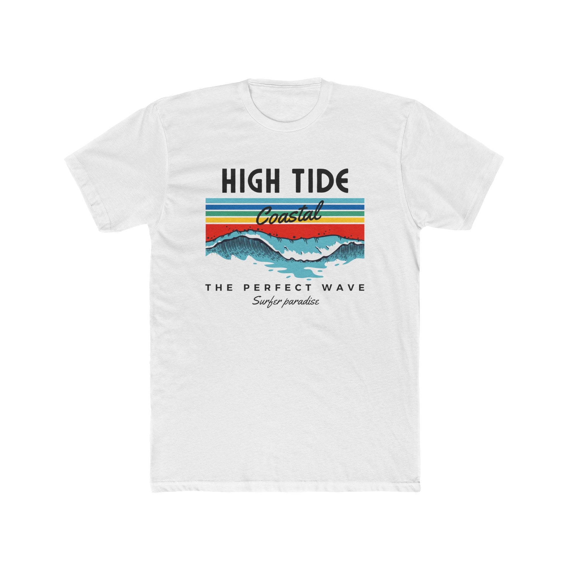 High Tide Coastal Unisex Cotton Crew Tee, Surfing T-Shirt, Beach Wear, Summer Style, Gift for Beach Lovers