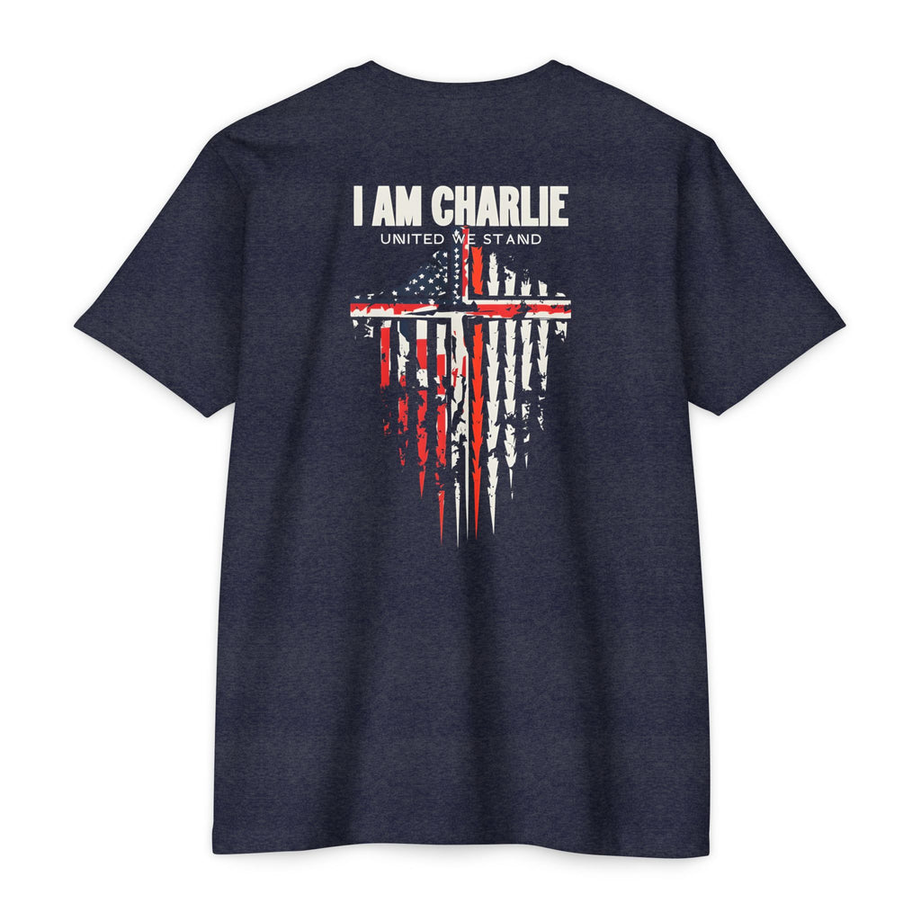 Patriotic Unisex T-Shirt | I Am Charlie, Casual Tee, USA Flag Shirt, Memorial Day, Independence Day, Gift for Veterans