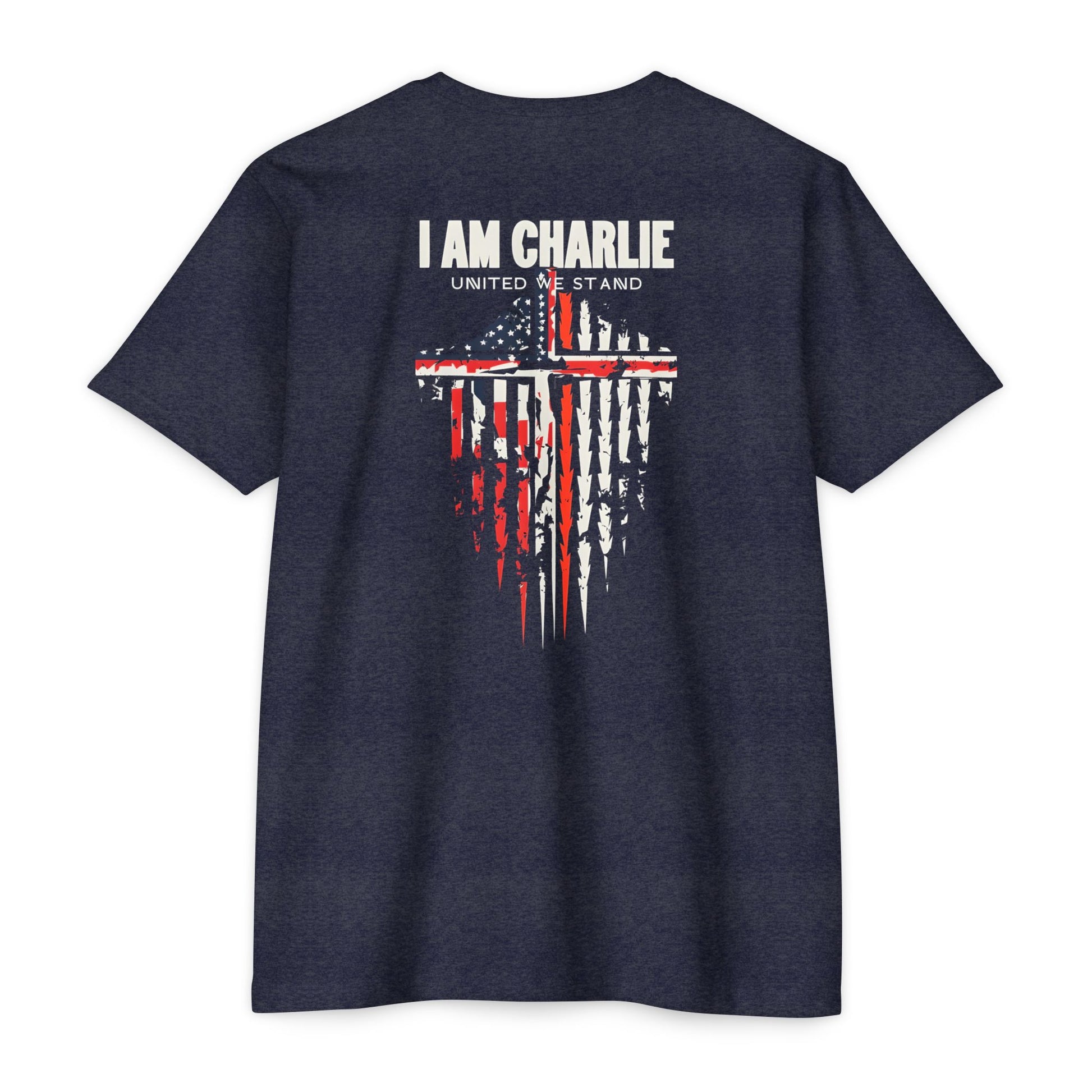 Patriotic Unisex T-Shirt | I Am Charlie, Casual Tee, USA Flag Shirt, Memorial Day, Independence Day, Gift for Veterans