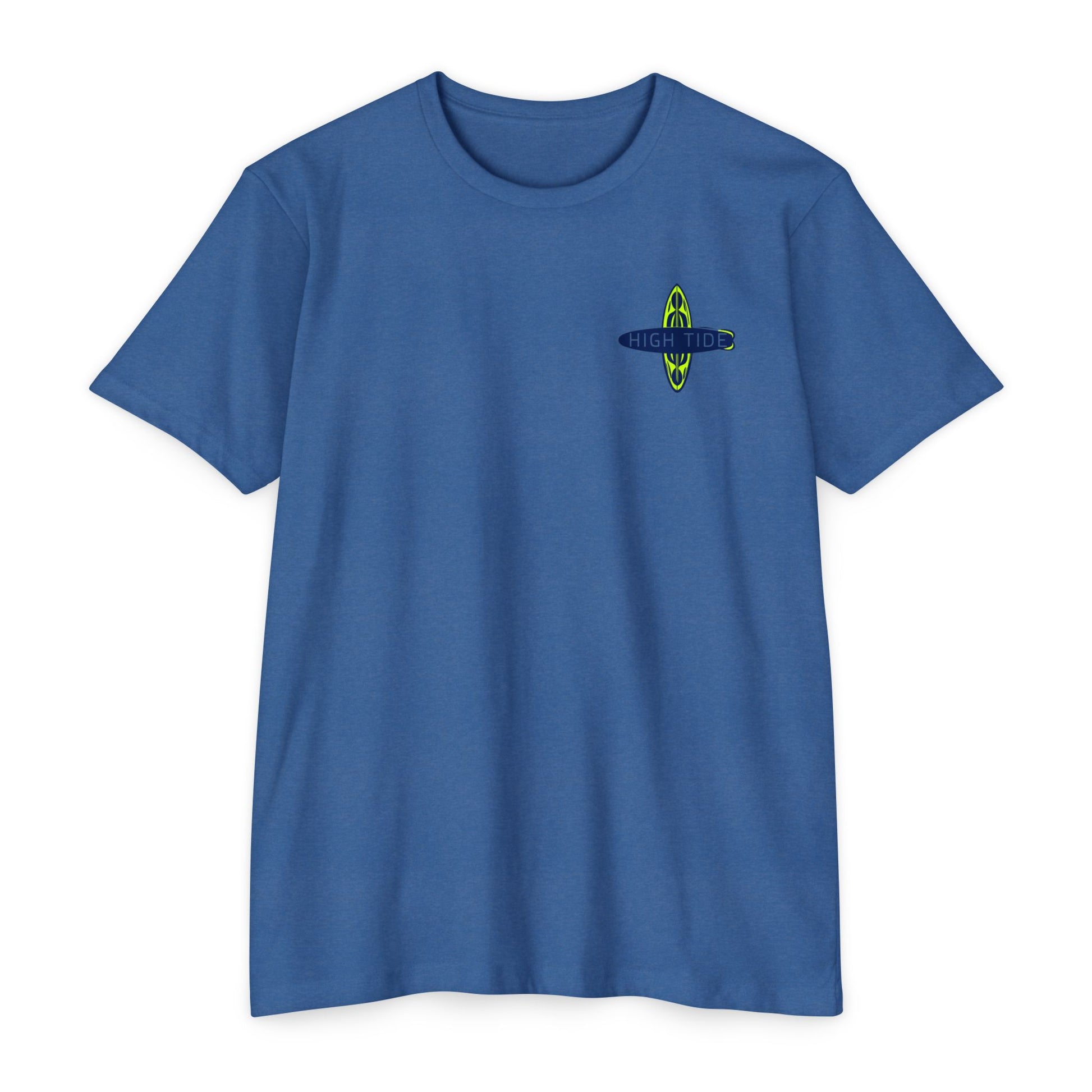 High Tide Unisex CVC Jersey T-shirt, Beachwear, Surfing Shirt, Summer Apparel, Casual Tee, Gift for Surfers