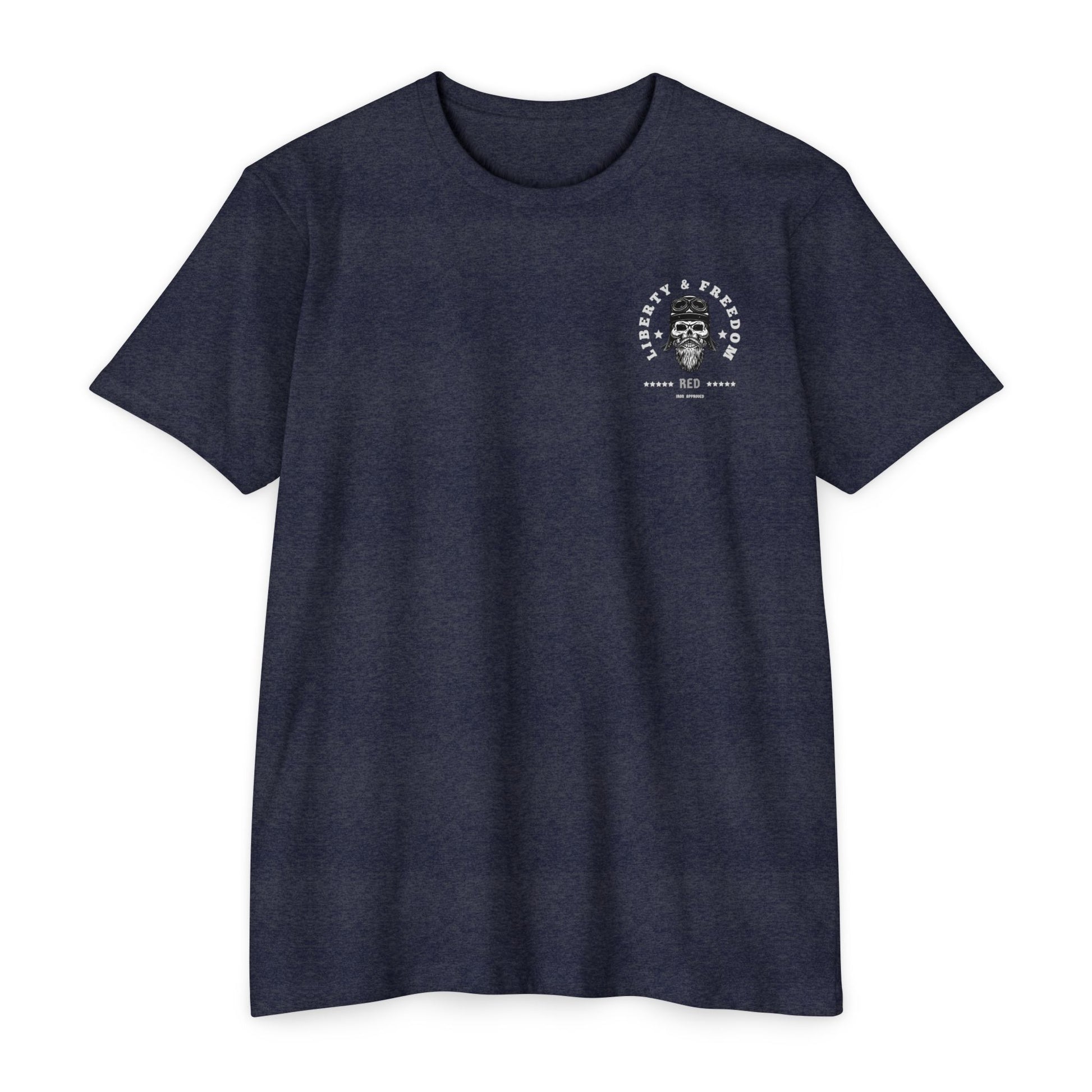 Liberty & Freedom Graphic T-Shirt | Unisex Tee for Biker Enthusiasts | Casual Wear | Gift for Celebrations | Unique Design