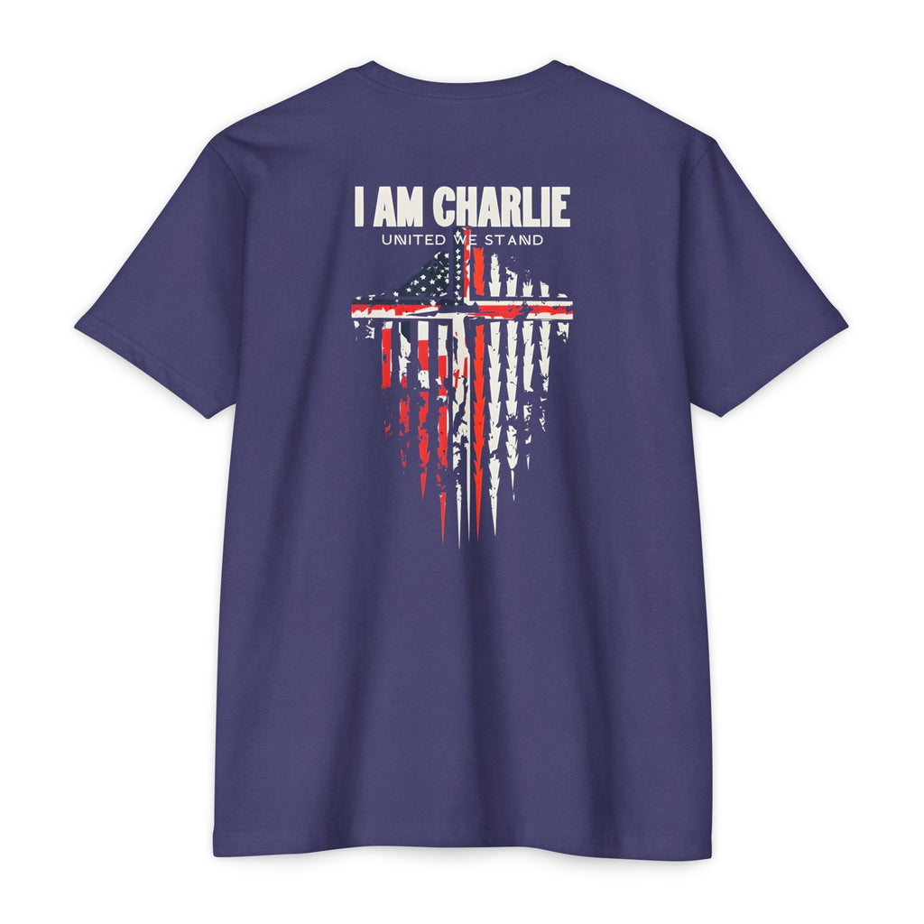 Patriotic Unisex T-Shirt | I Am Charlie, Casual Tee, USA Flag Shirt, Memorial Day, Independence Day, Gift for Veterans