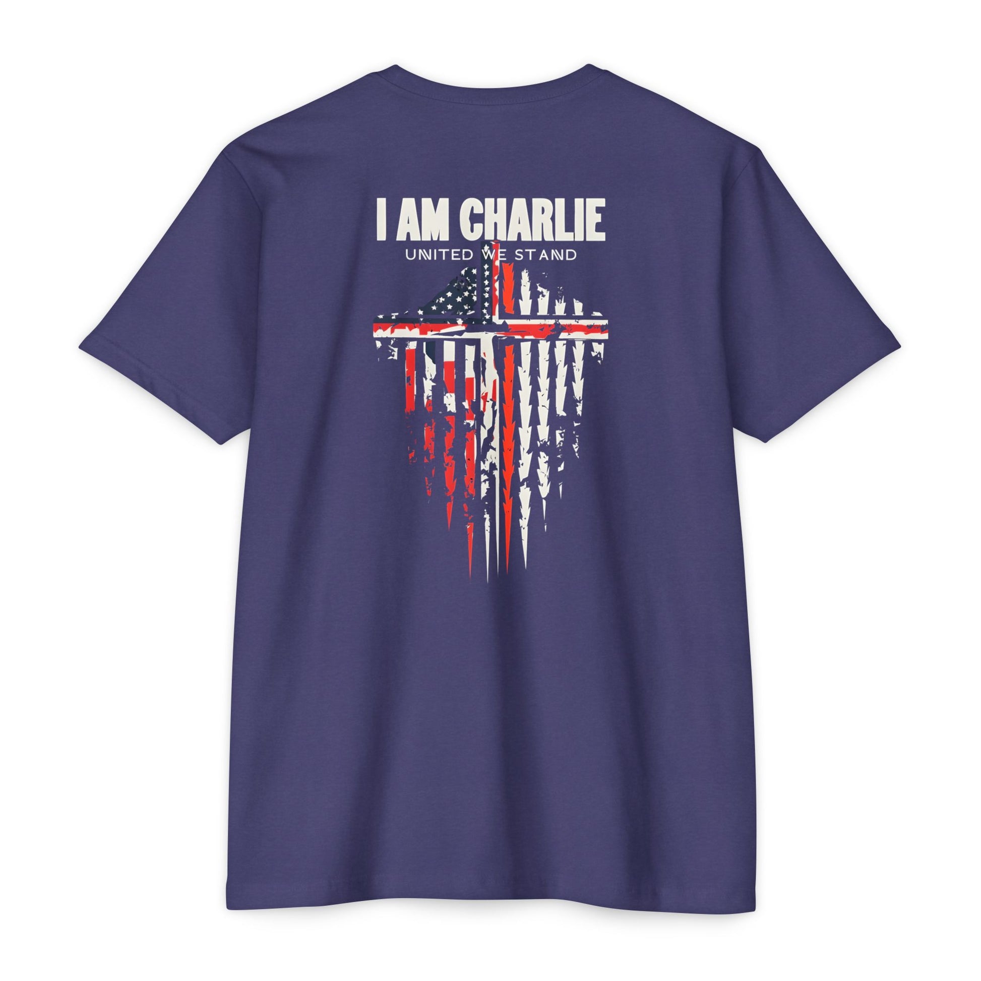 Patriotic Unisex T-Shirt | I Am Charlie, Casual Tee, USA Flag Shirt, Memorial Day, Independence Day, Gift for Veterans