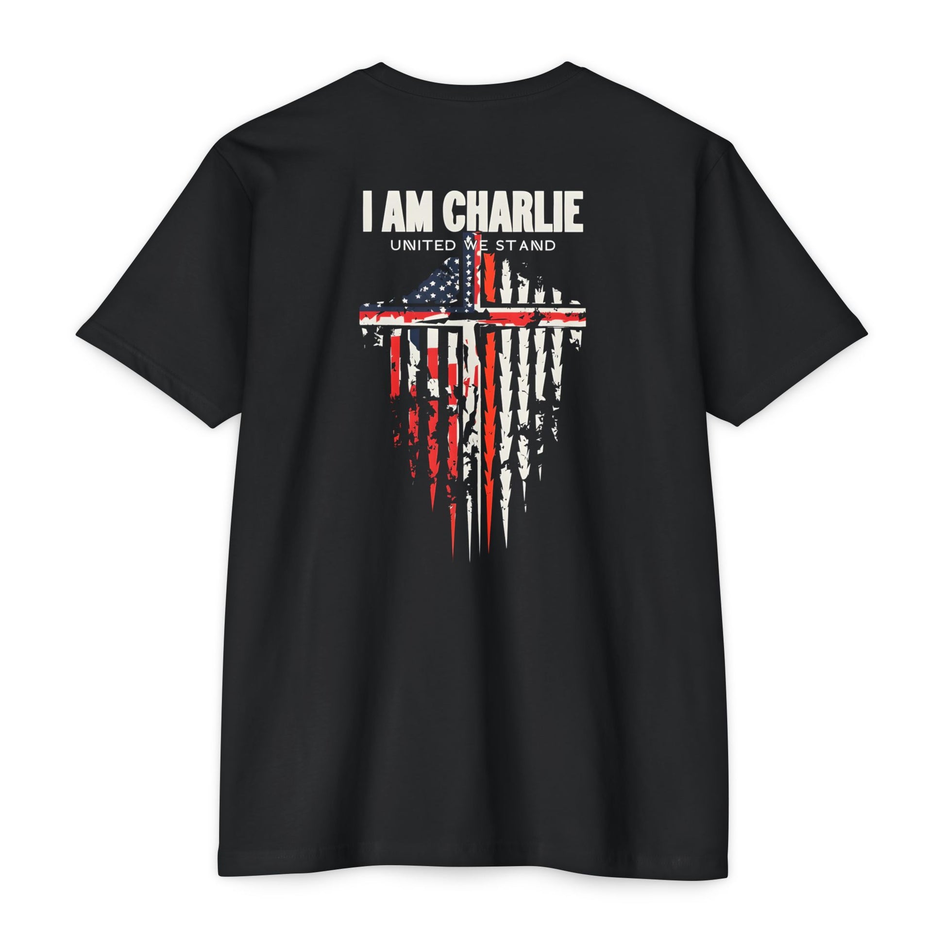 Patriotic Unisex T-Shirt | I Am Charlie, Casual Tee, USA Flag Shirt, Memorial Day, Independence Day, Gift for Veterans