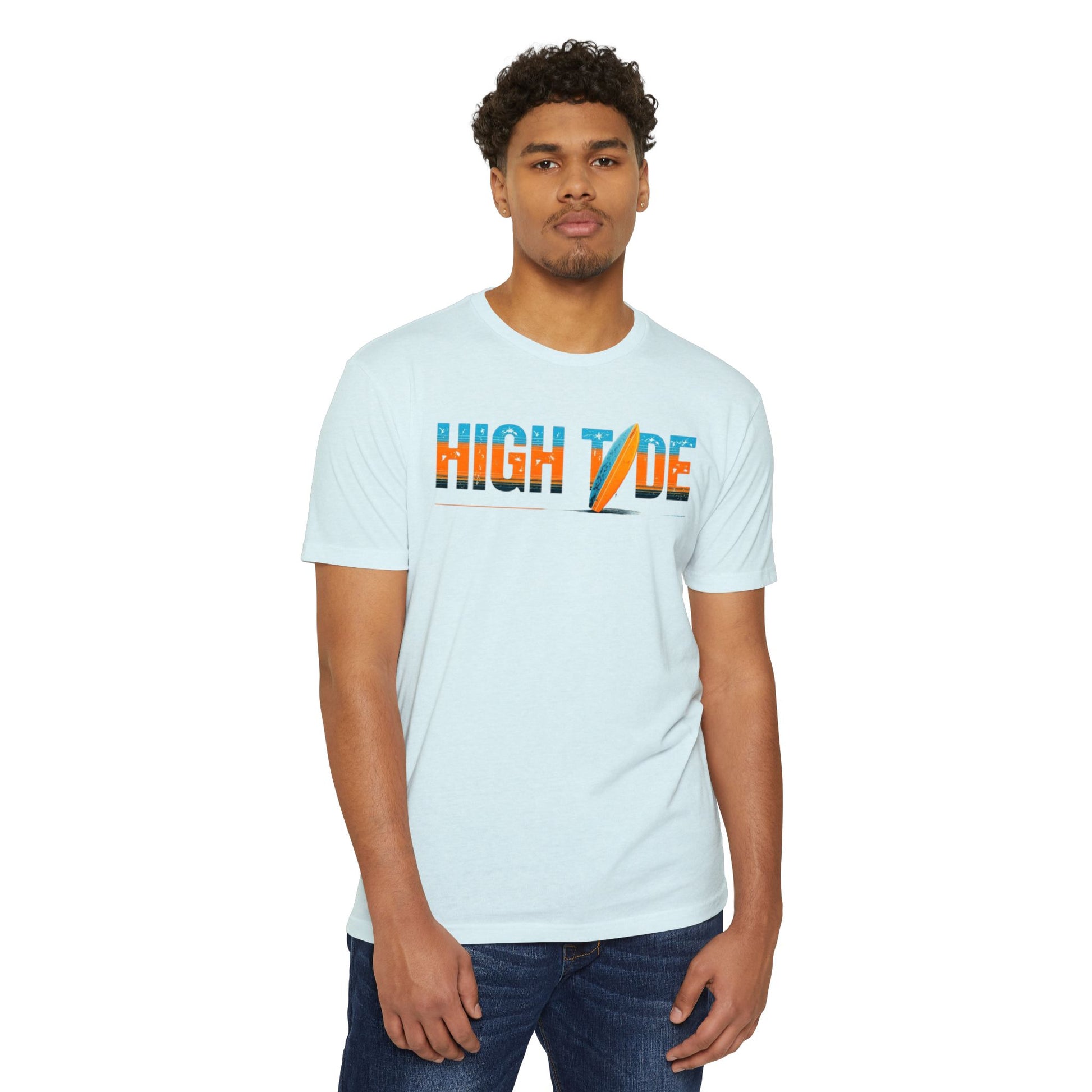 High Tide Surf T-Shirt, Unisex Beach T-Shirt, Summer Vibes Tee, Casual Surfing Shirt, Gift for Beach Lovers, Vacation Essentials