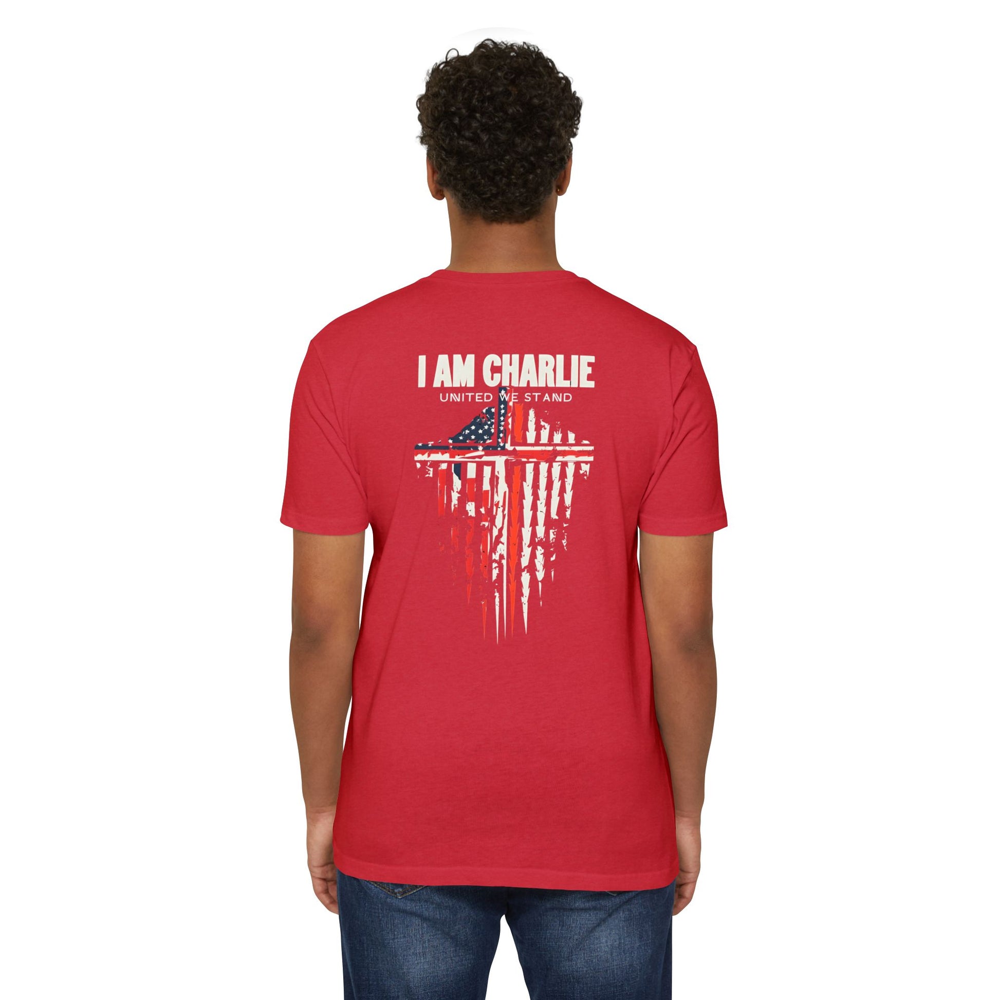 Patriotic Unisex T-Shirt | I Am Charlie, Casual Tee, USA Flag Shirt, Memorial Day, Independence Day, Gift for Veterans