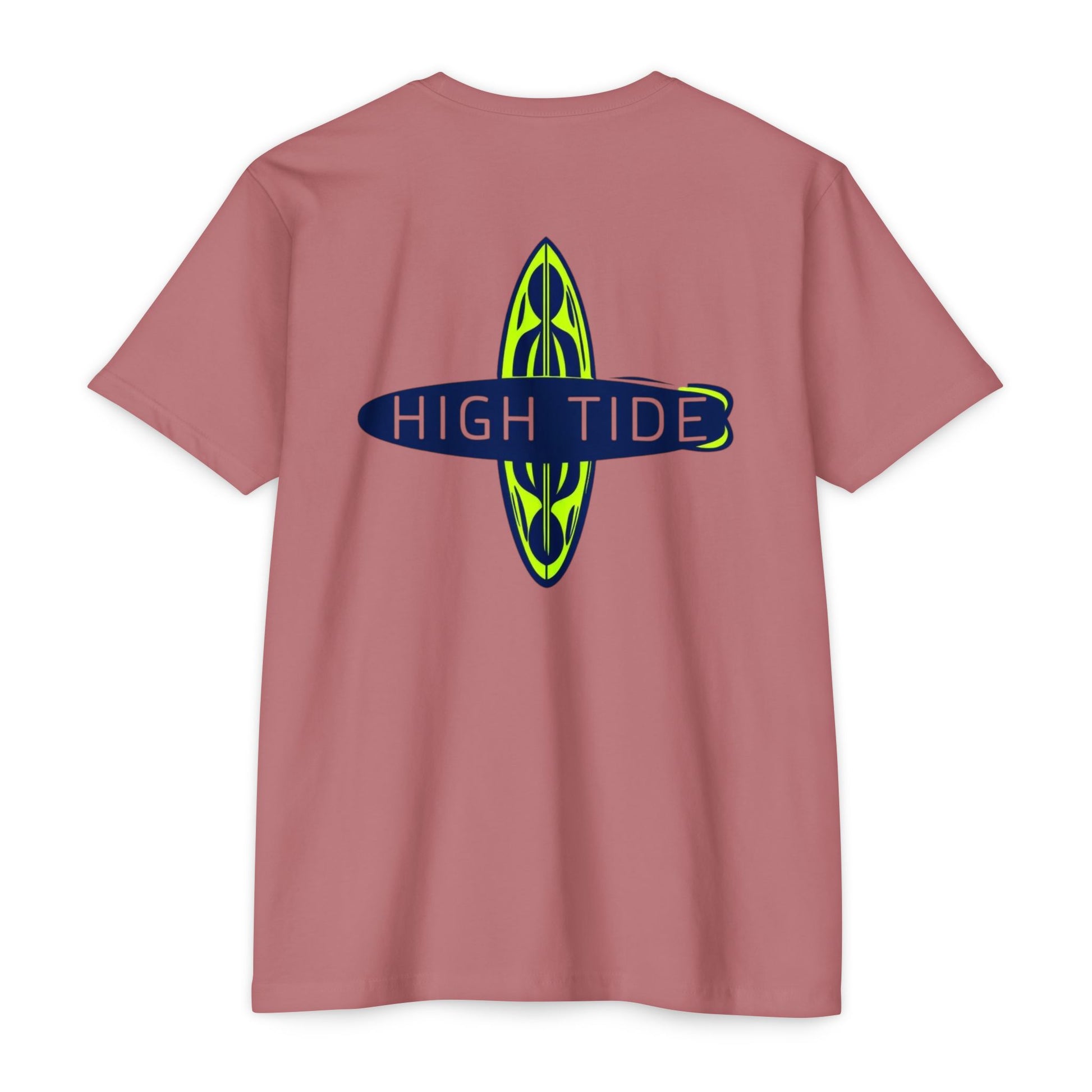 High Tide Unisex CVC Jersey T-shirt, Beachwear, Surfing Shirt, Summer Apparel, Casual Tee, Gift for Surfers
