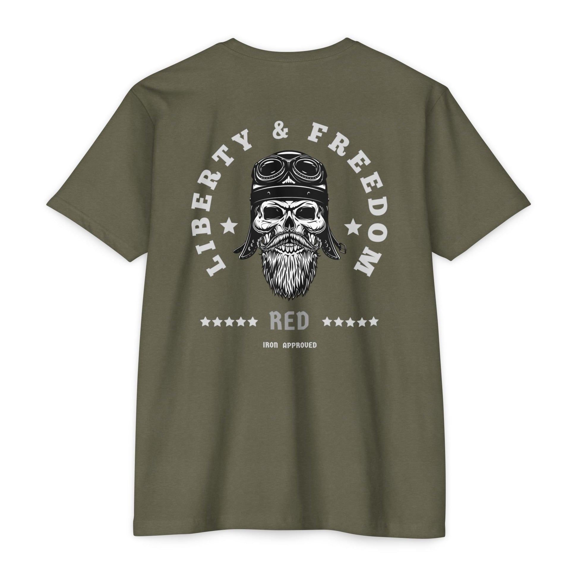 Liberty & Freedom Graphic T-Shirt | Unisex Tee for Biker Enthusiasts | Casual Wear | Gift for Celebrations | Unique Design