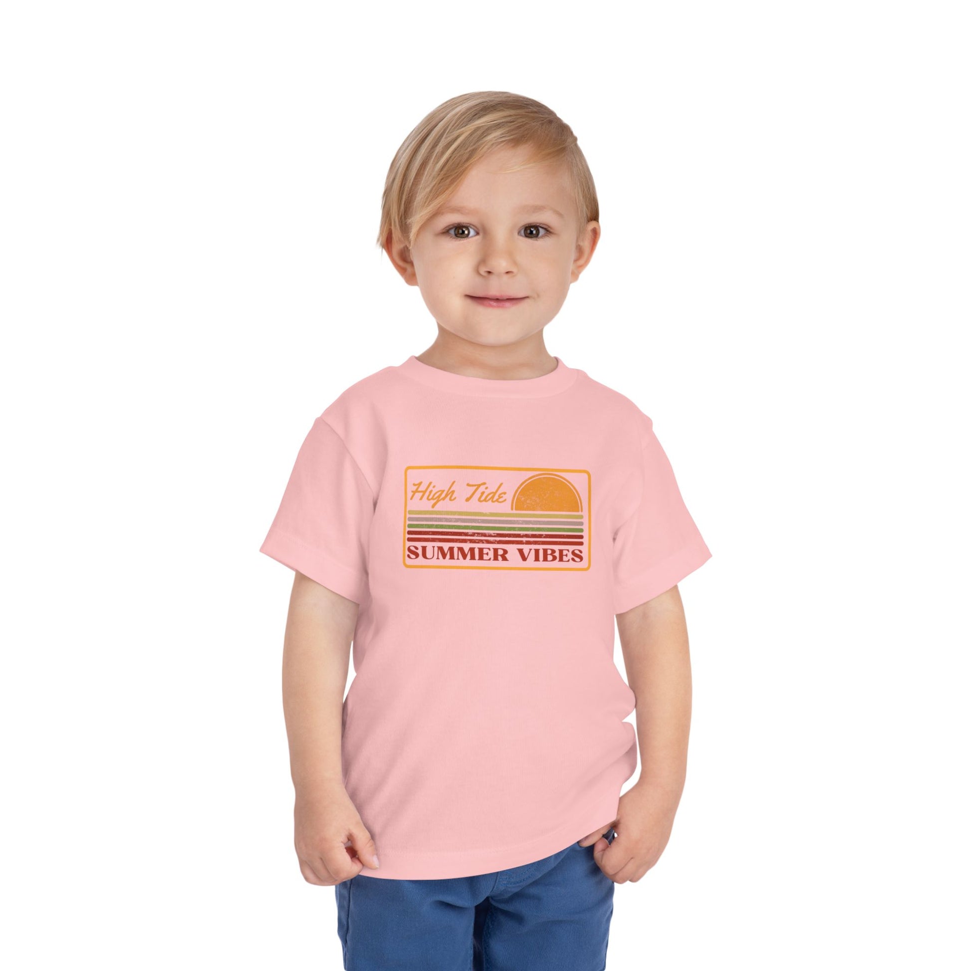 Toddler Summer Vibes Tee, Cute Summer T-Shirt, Kids Fashion, Toddler Gift, Beach Day Outfit, Family Vacation Apparel