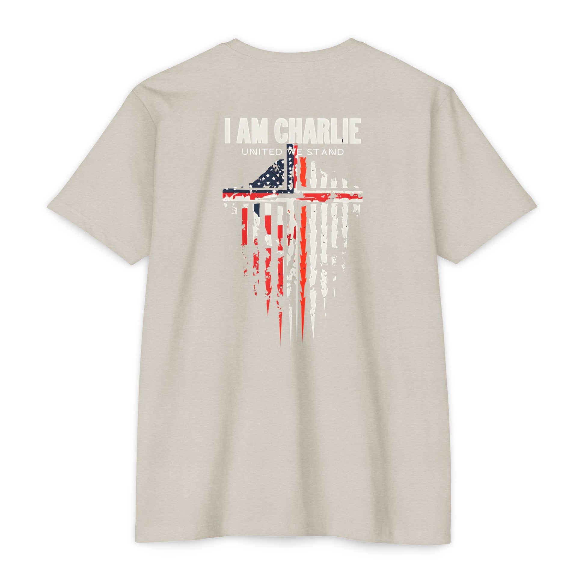 Patriotic Unisex T-Shirt | I Am Charlie, Casual Tee, USA Flag Shirt, Memorial Day, Independence Day, Gift for Veterans