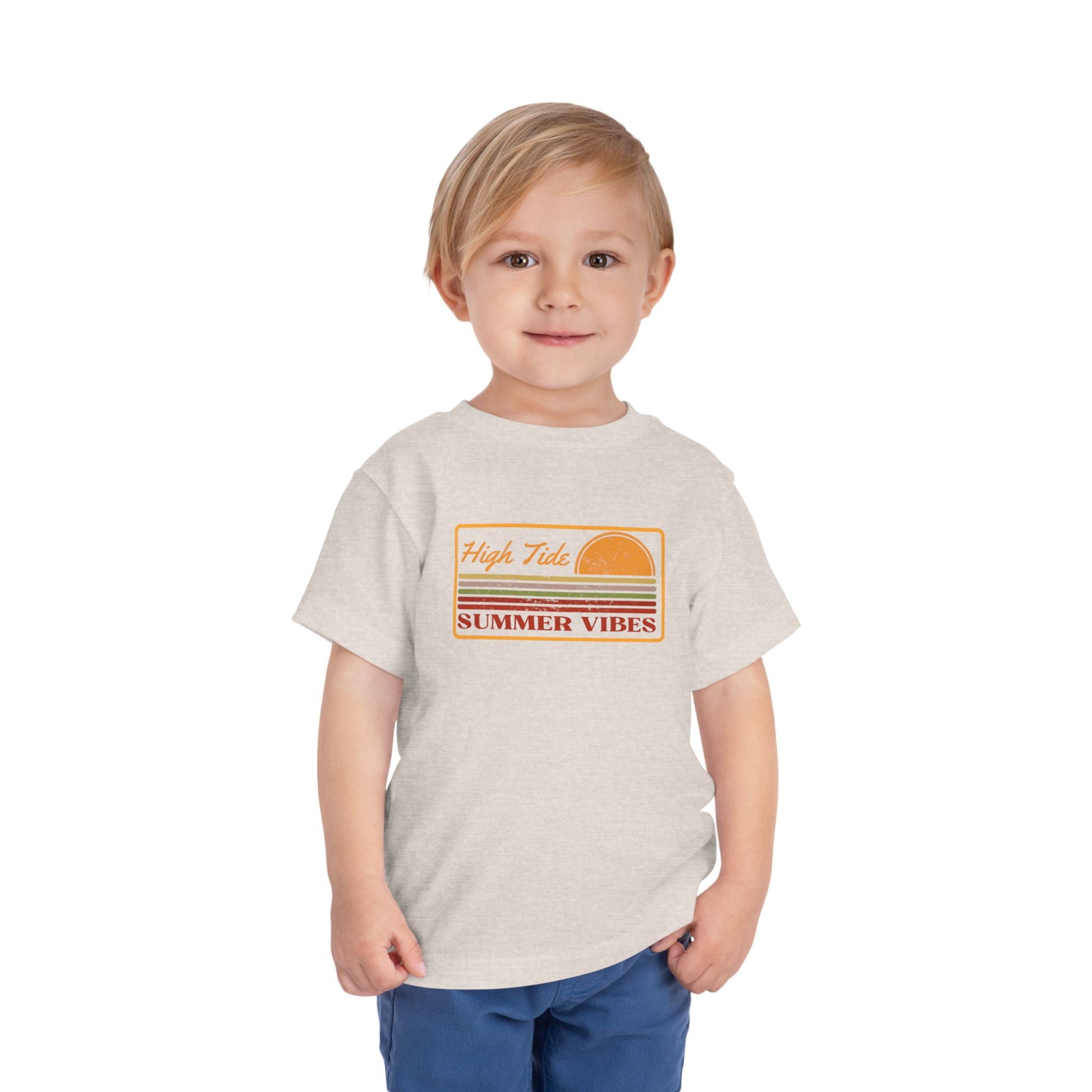 Toddler Summer Vibes Tee, Cute Summer T-Shirt, Kids Fashion, Toddler Gift, Beach Day Outfit, Family Vacation Apparel
