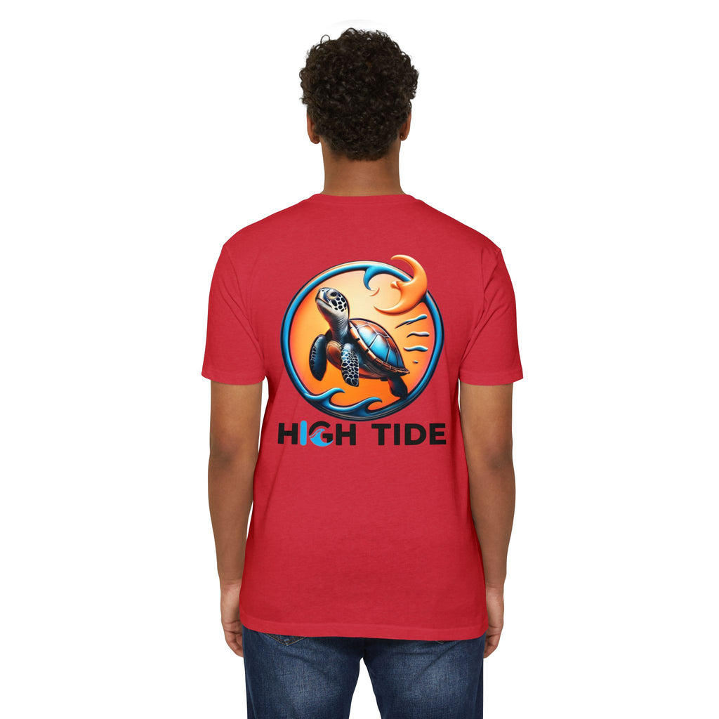 High Tide Sea Turtle T-shirt | Unisex Jersey Tee for Ocean Lovers, Beach Days, Nature Enthusiasts, Summer Casual Wear, Coastal Gifts