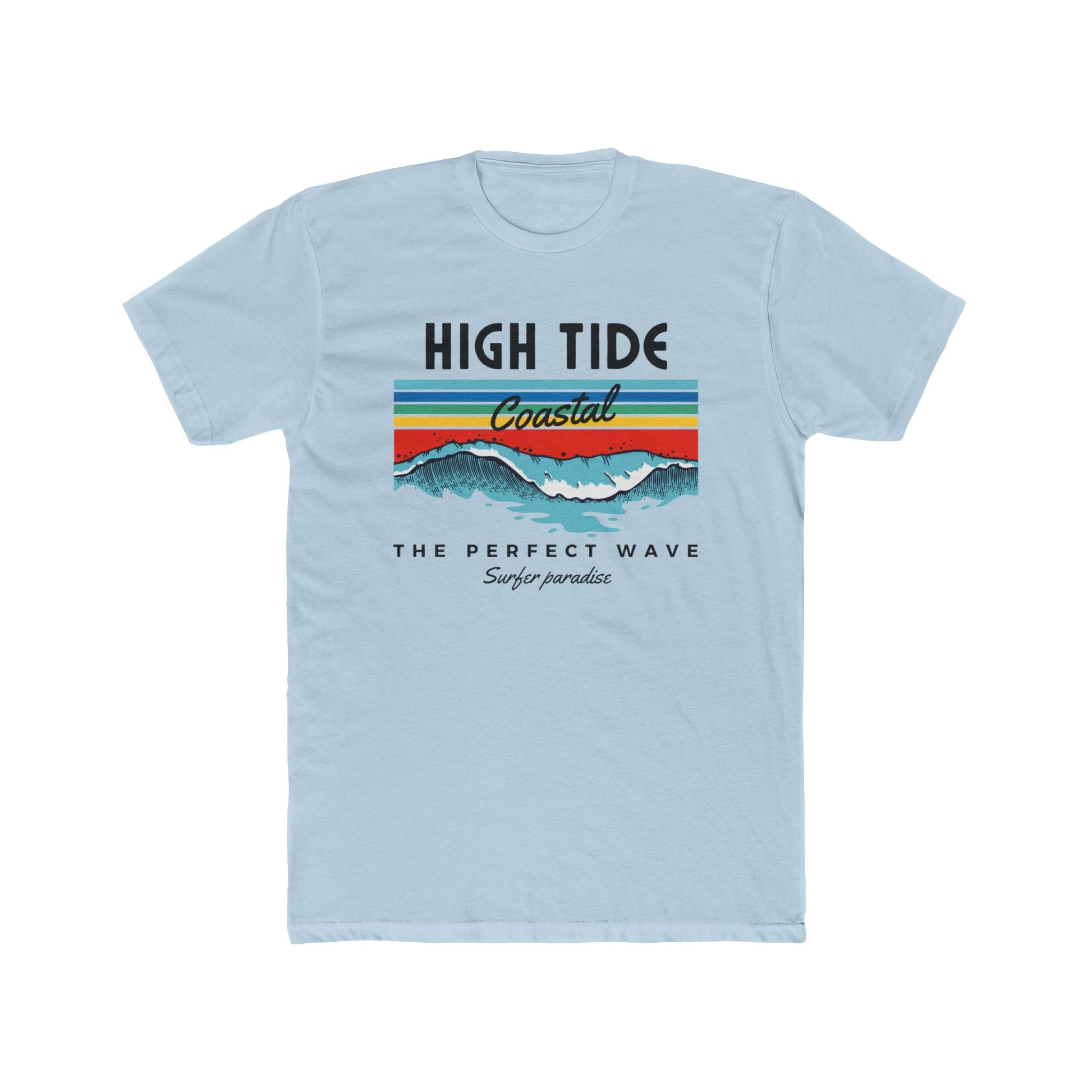 High Tide Coastal Unisex Cotton Crew Tee, Surfing T-Shirt, Beach Wear, Summer Style, Gift for Beach Lovers