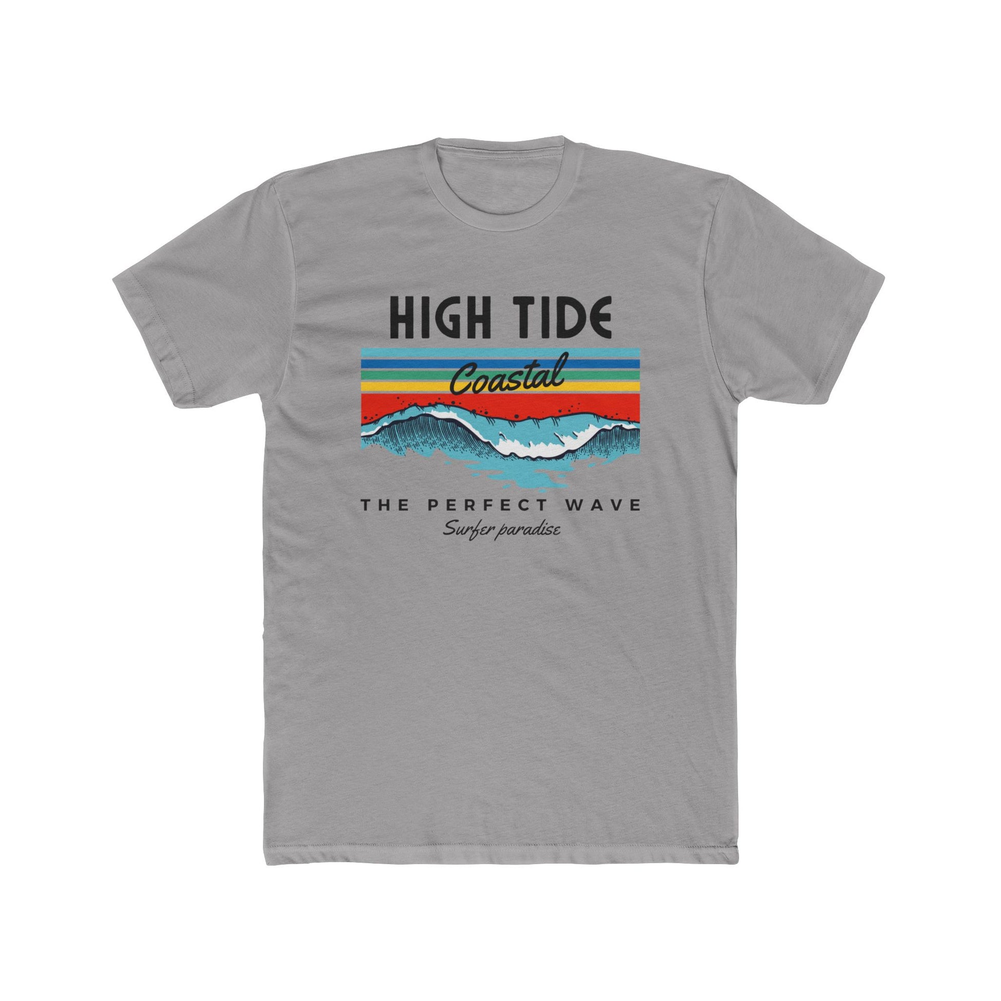 High Tide Coastal Unisex Cotton Crew Tee, Surfing T-Shirt, Beach Wear, Summer Style, Gift for Beach Lovers