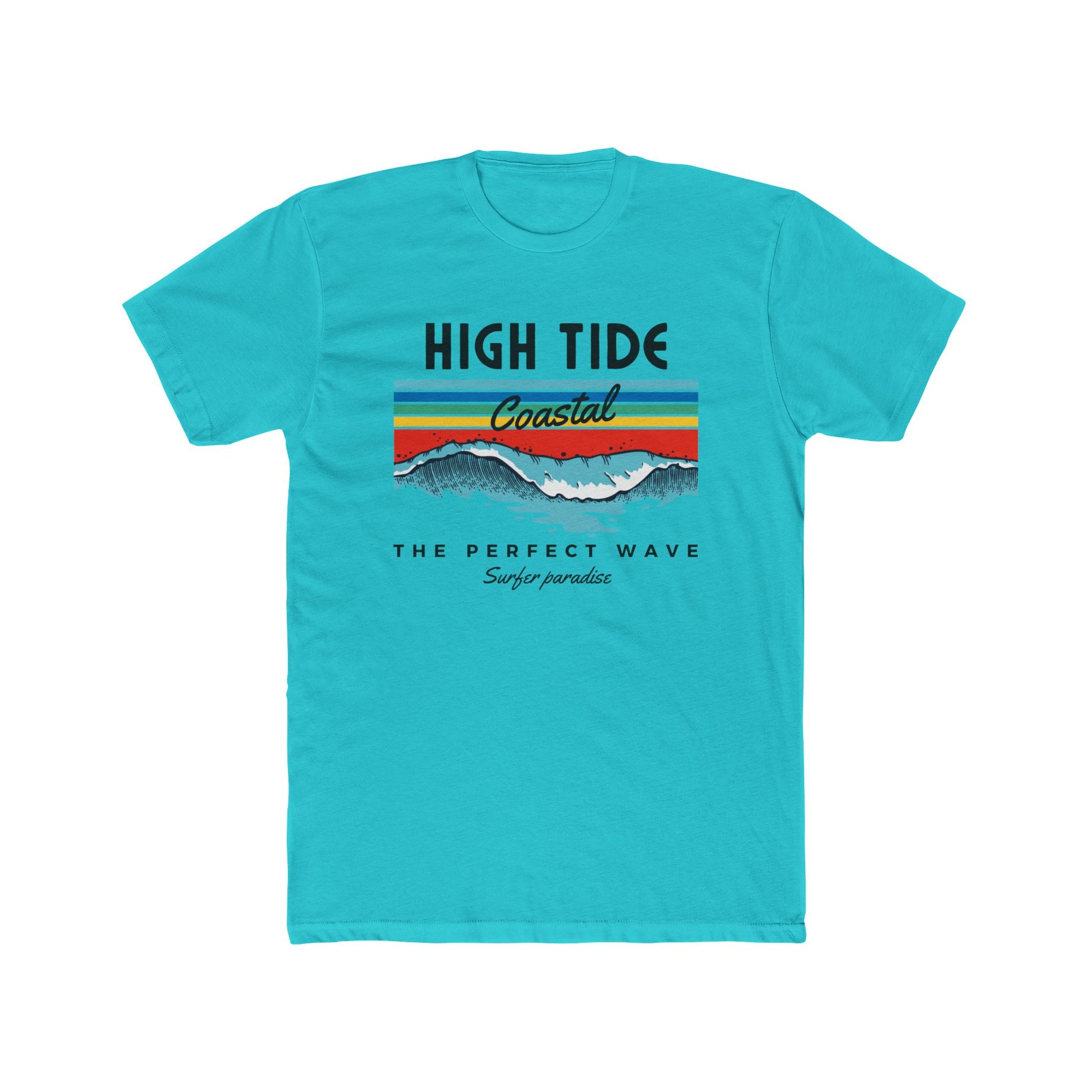High Tide Coastal Unisex Cotton Crew Tee, Surfing T-Shirt, Beach Wear, Summer Style, Gift for Beach Lovers