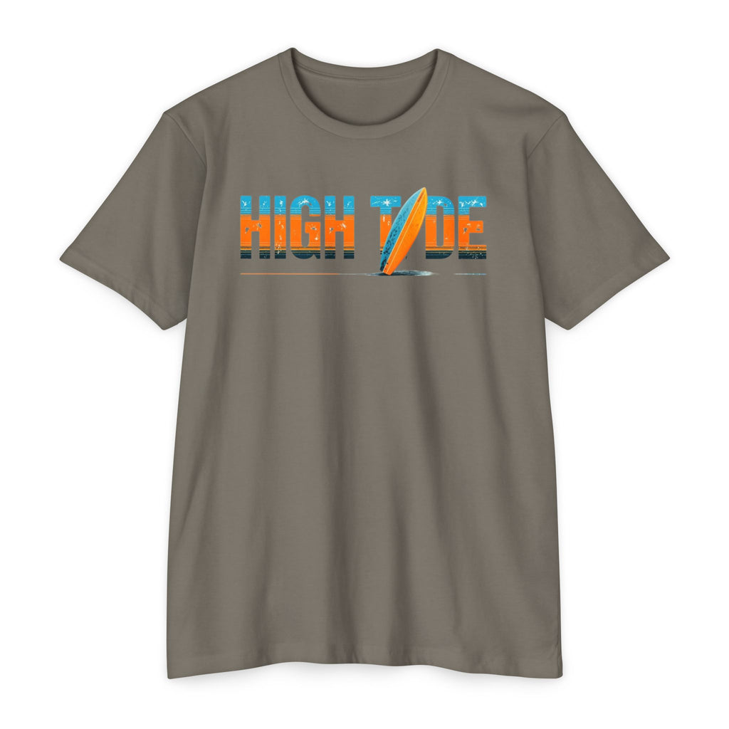 High Tide Surf T-Shirt, Unisex Beach T-Shirt, Summer Vibes Tee, Casual Surfing Shirt, Gift for Beach Lovers, Vacation Essentials