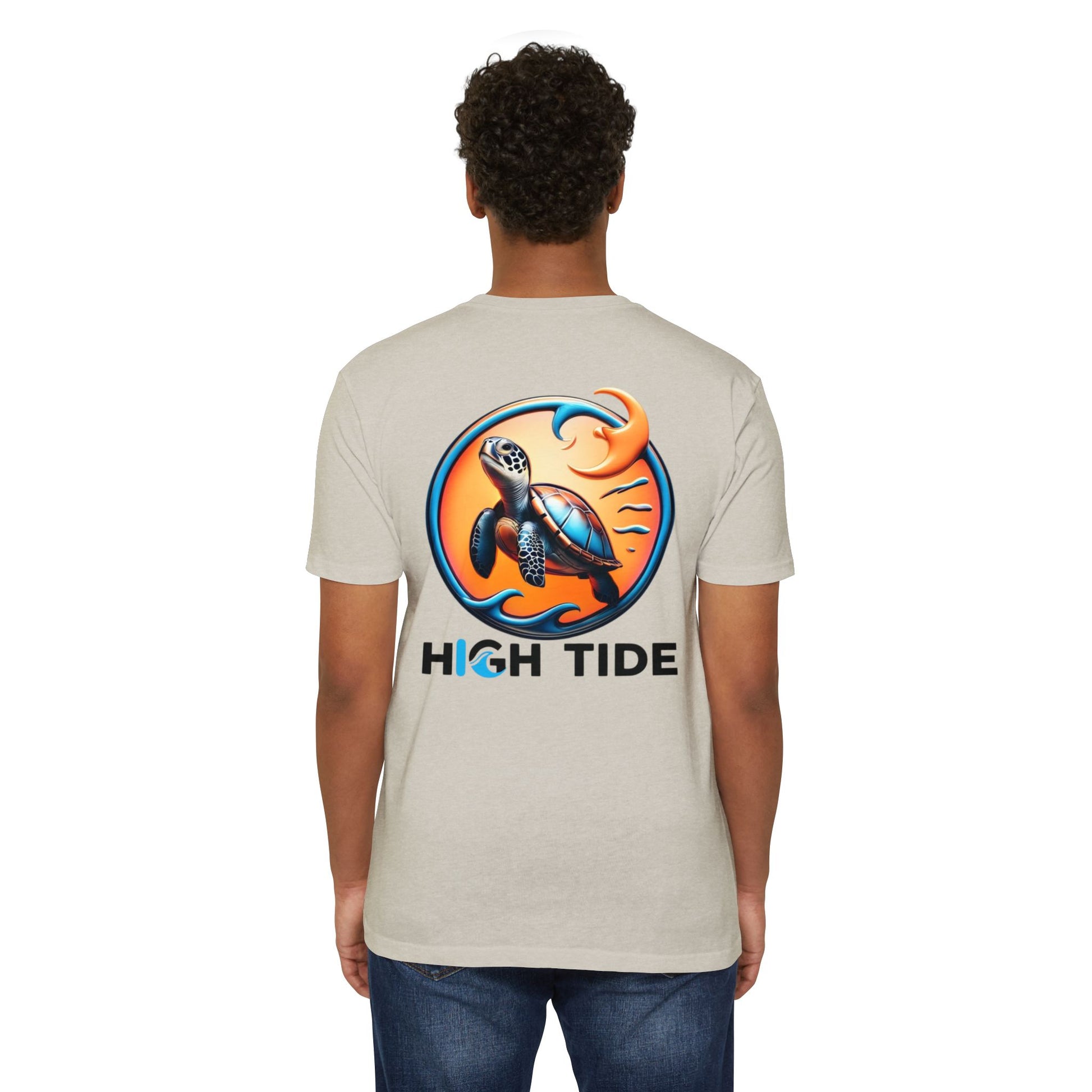 High Tide Sea Turtle T-shirt | Unisex Jersey Tee for Ocean Lovers, Beach Days, Nature Enthusiasts, Summer Casual Wear, Coastal Gifts