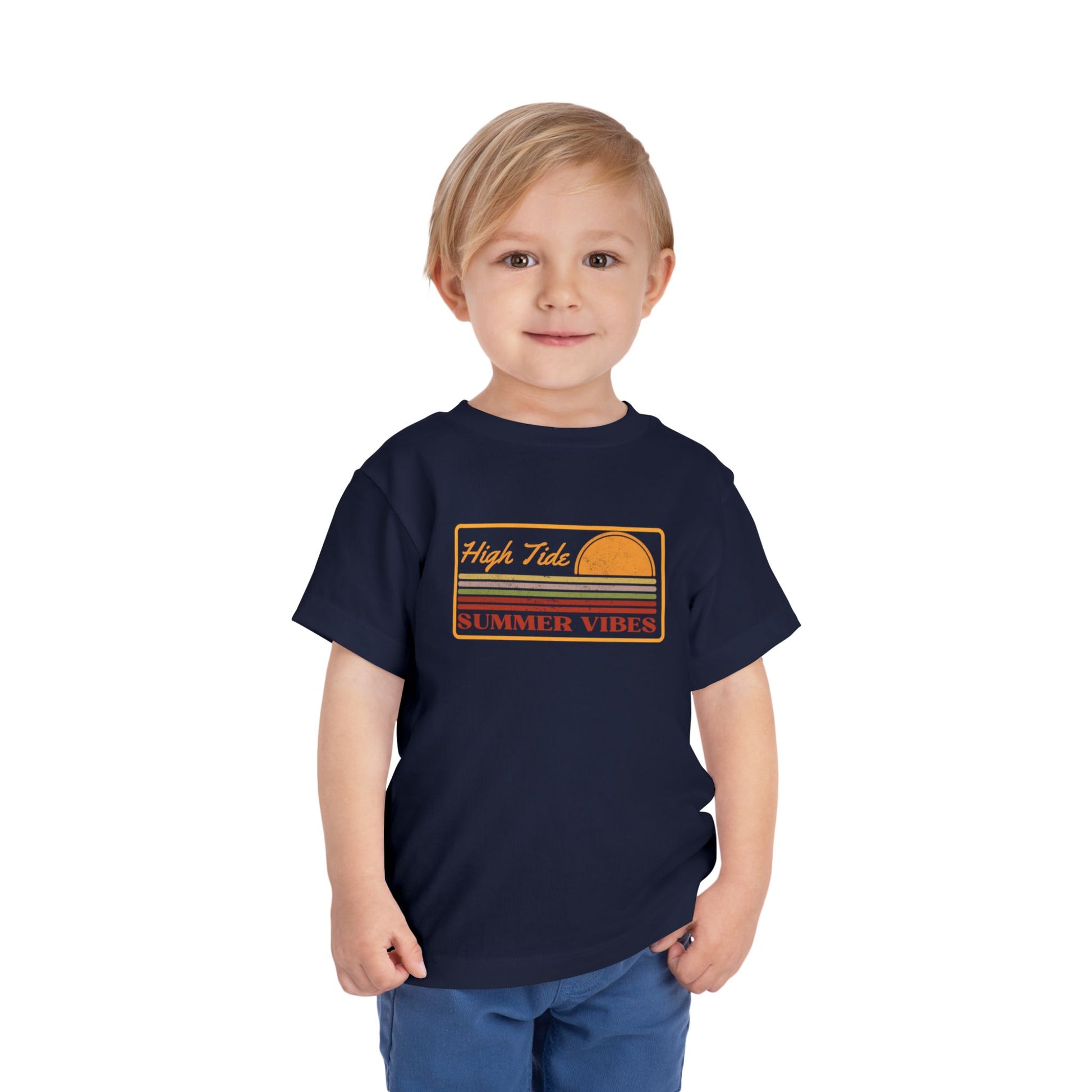 Toddler Summer Vibes Tee, Cute Summer T-Shirt, Kids Fashion, Toddler Gift, Beach Day Outfit, Family Vacation Apparel