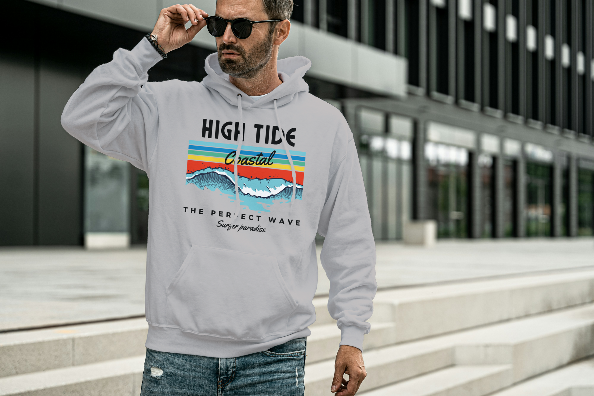 High Tide Unisex Hoodie | College Spirit Wear, Beach Vibes, Casual Apparel, Cozy Gift for Students, Summer Wardrobe