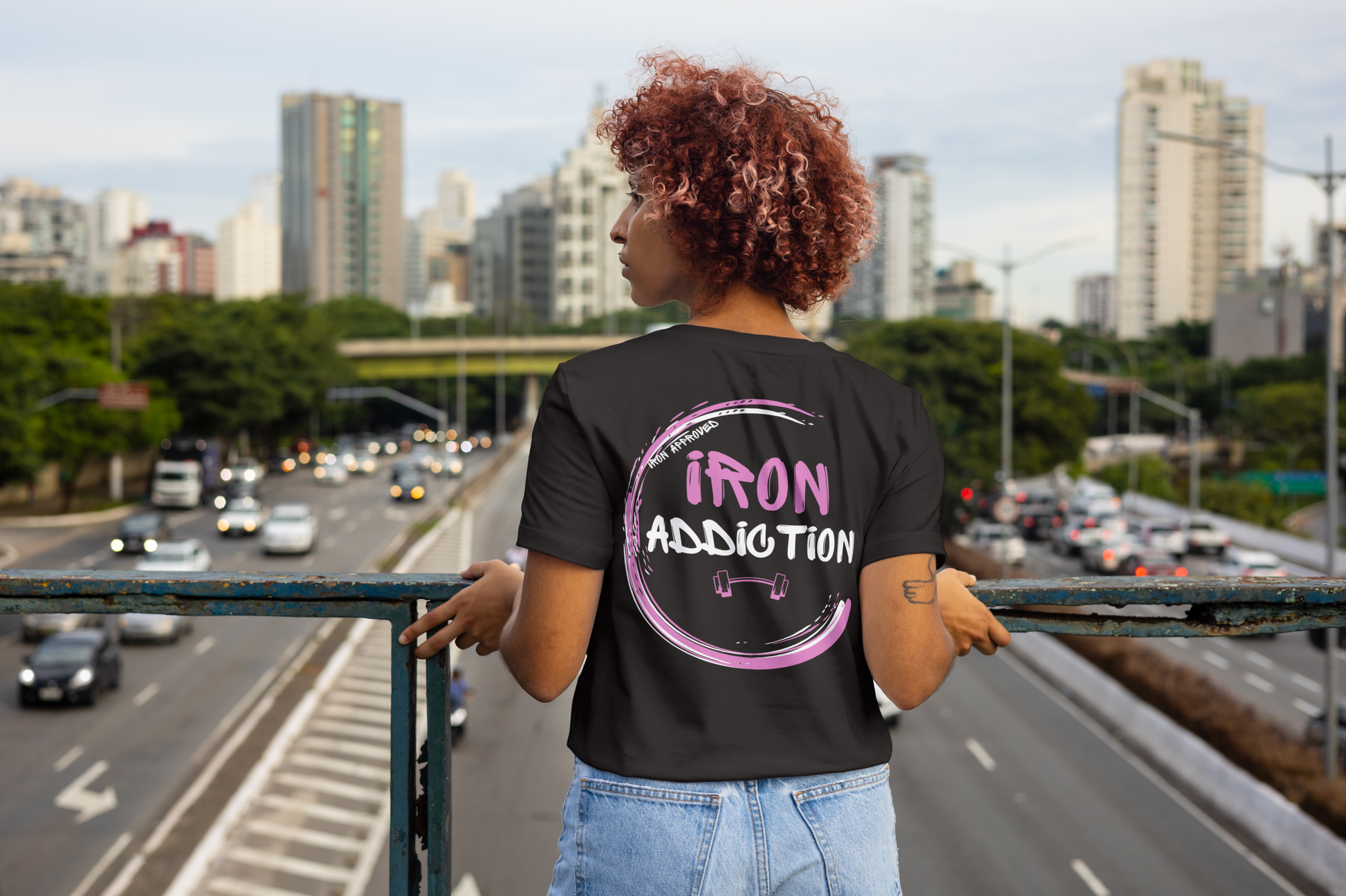 Unisex Iron Addiction Fitness T-Shirt, Gym Shirt, Workout Top, Casual Wear, Gift for Fitness Enthusiasts, Motivational Apparel