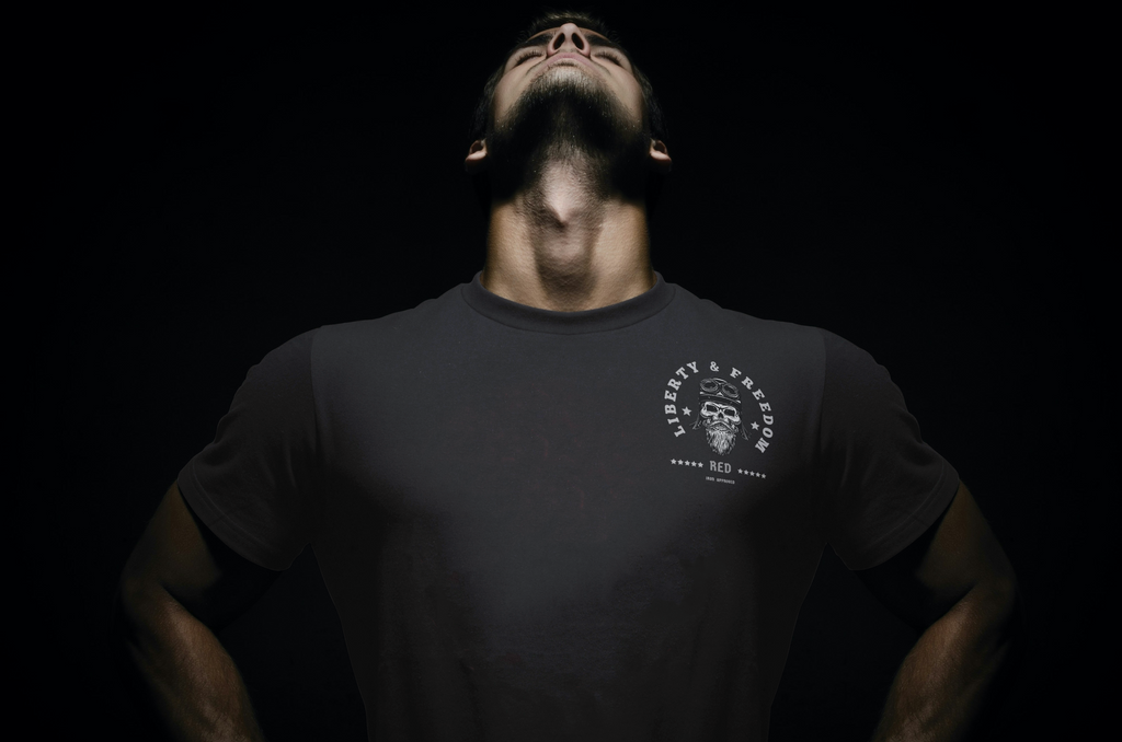 Liberty & Freedom Graphic T-Shirt | Unisex Tee for Biker Enthusiasts | Casual Wear | Gift for Celebrations | Unique Design