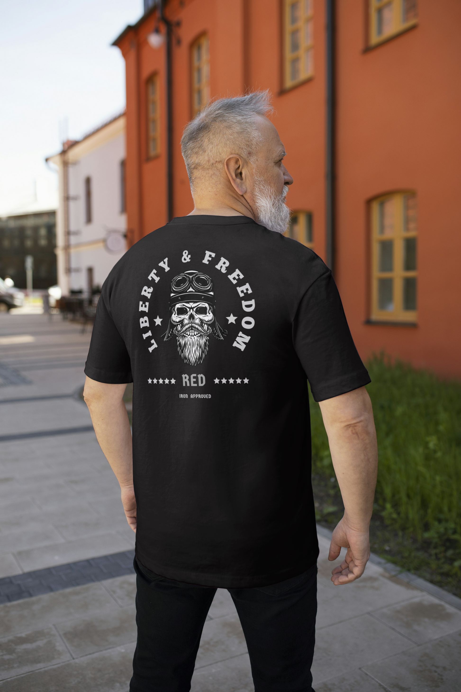 Liberty & Freedom Graphic T-Shirt | Unisex Tee for Biker Enthusiasts | Casual Wear | Gift for Celebrations | Unique Design