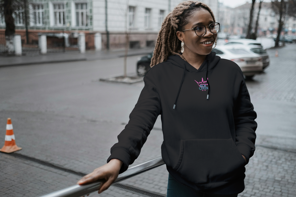 Crown Queen Hoodie, Motivational Sweatshirt for Women, Gym Apparel, Gift for Fitness Lovers, Cute Workout Top, Self-Care Clothing