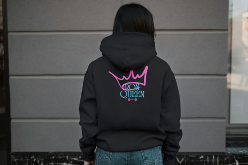 Crown Queen Hoodie, Motivational Sweatshirt for Women, Gym Apparel, Gift for Fitness Lovers, Cute Workout Top, Self-Care Clothing