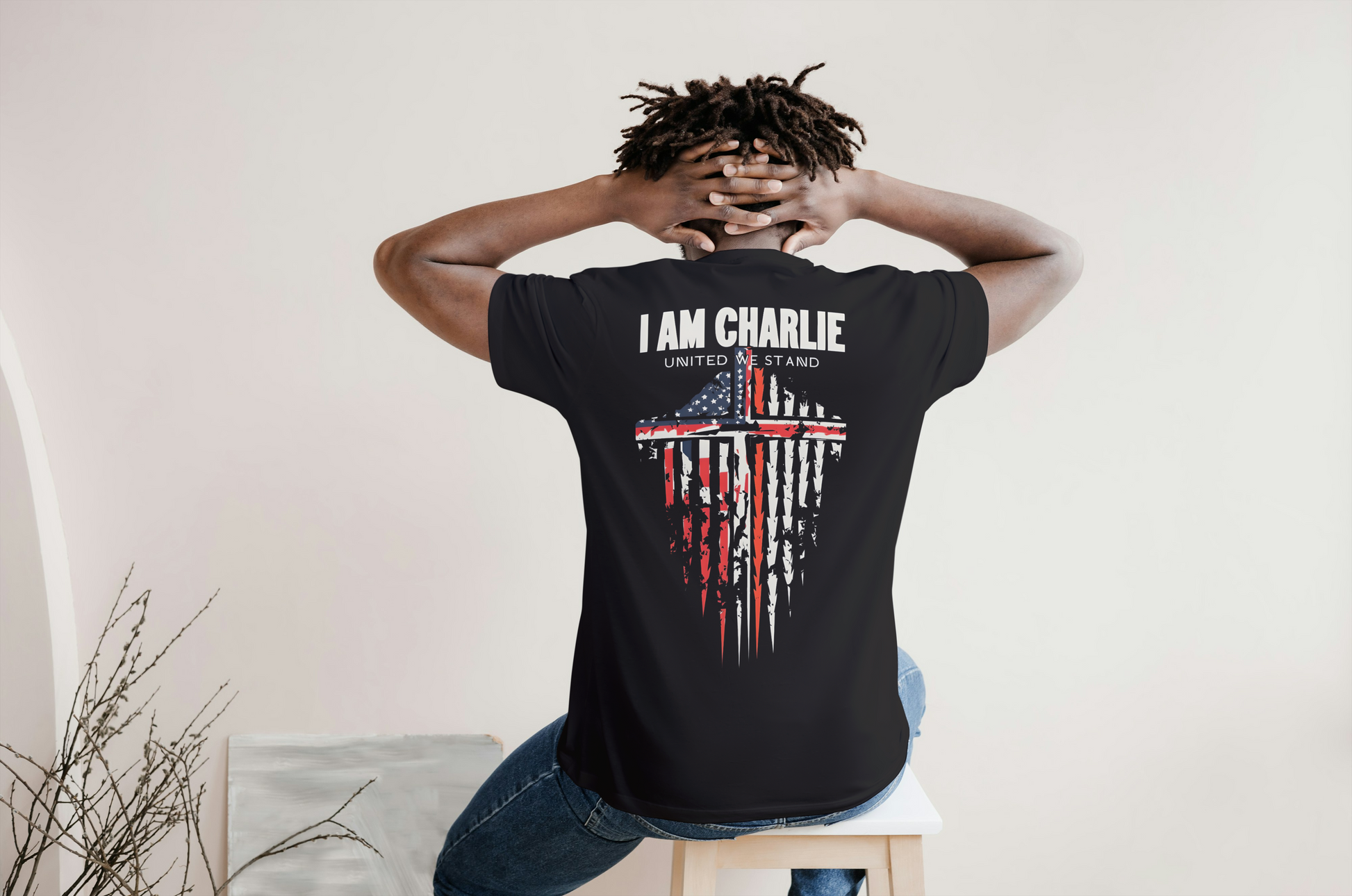 Patriotic Unisex T-Shirt | I Am Charlie, Casual Tee, USA Flag Shirt, Memorial Day, Independence Day, Gift for Veterans
