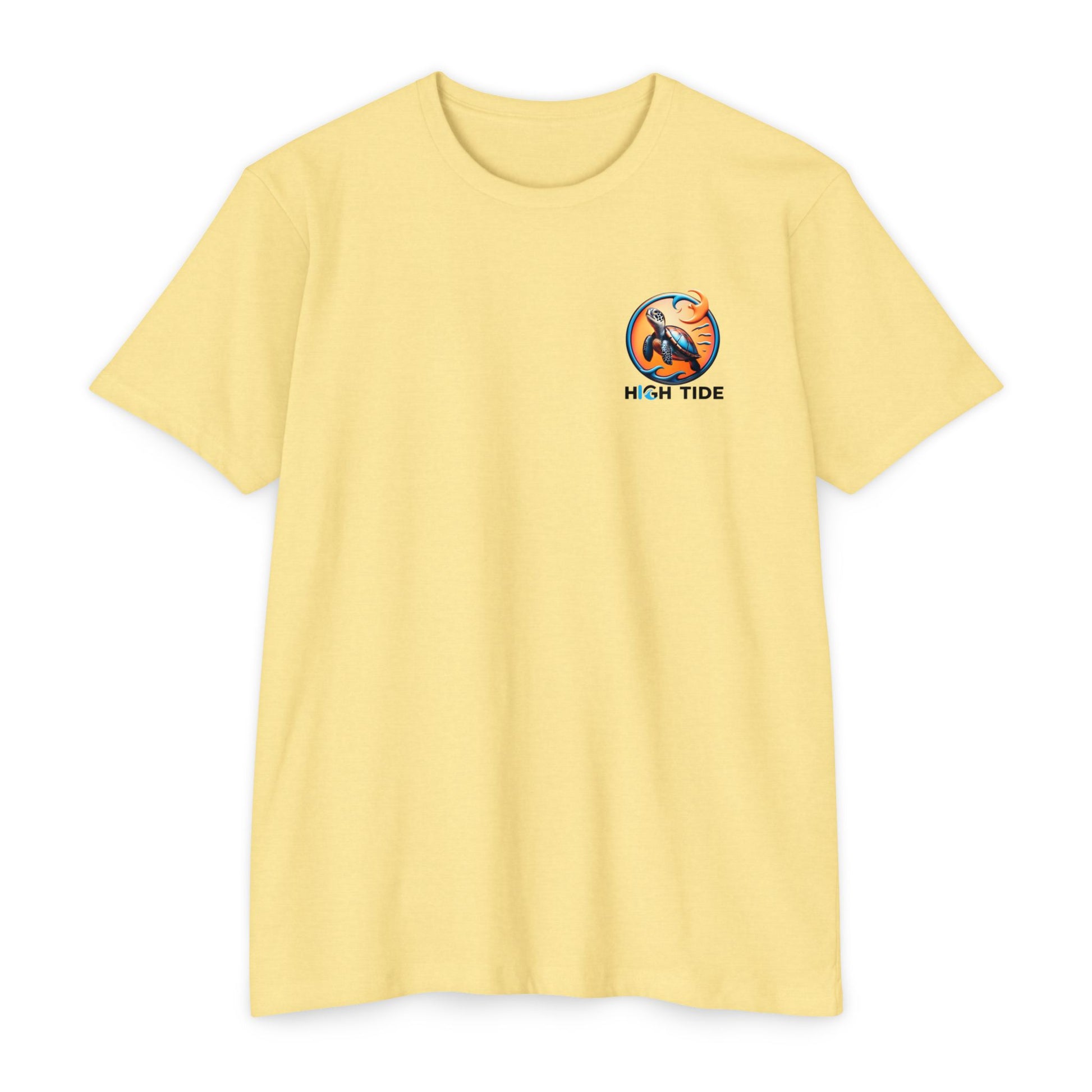 High Tide Sea Turtle T-shirt | Unisex Jersey Tee for Ocean Lovers, Beach Days, Nature Enthusiasts, Summer Casual Wear, Coastal Gifts