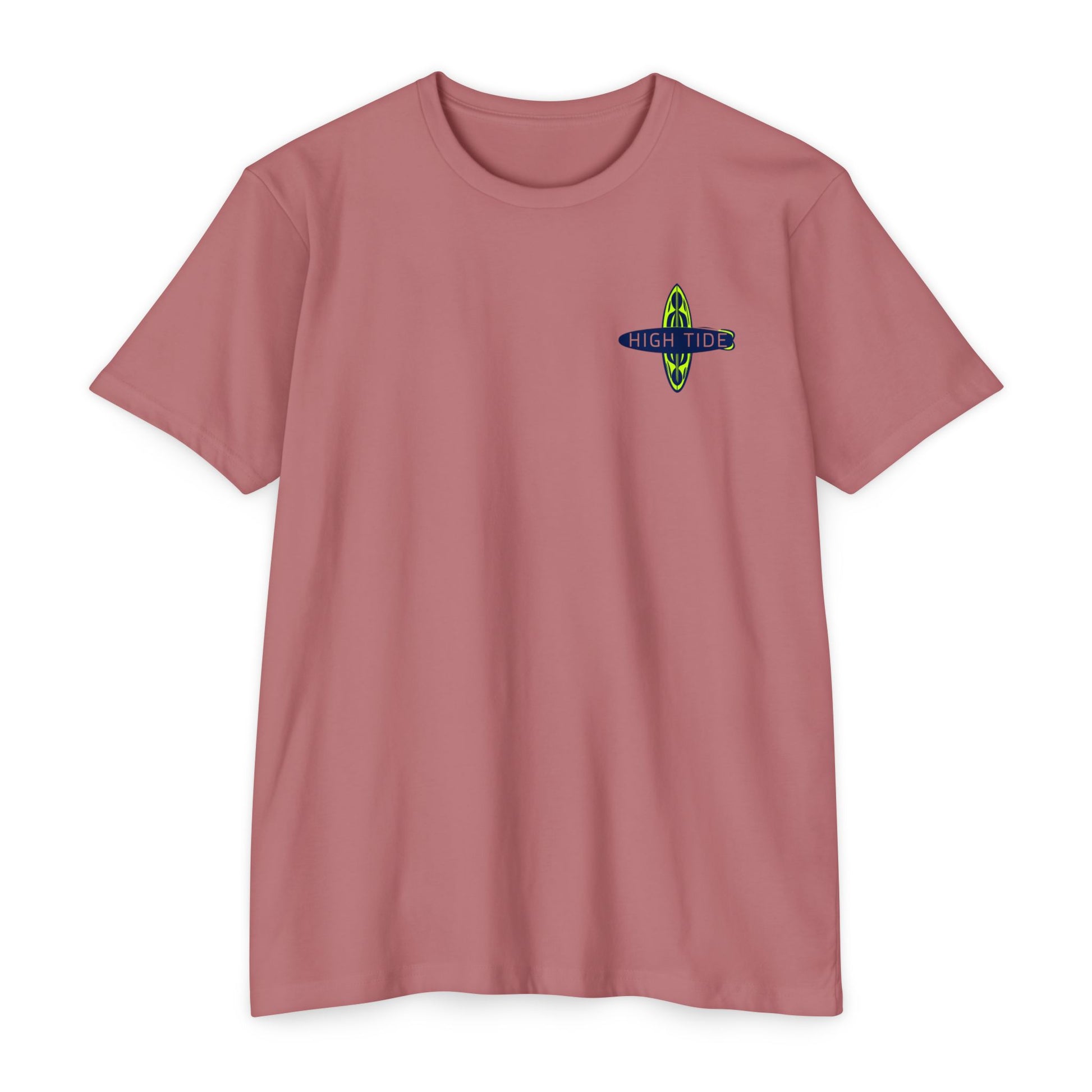 High Tide Unisex CVC Jersey T-shirt, Beachwear, Surfing Shirt, Summer Apparel, Casual Tee, Gift for Surfers