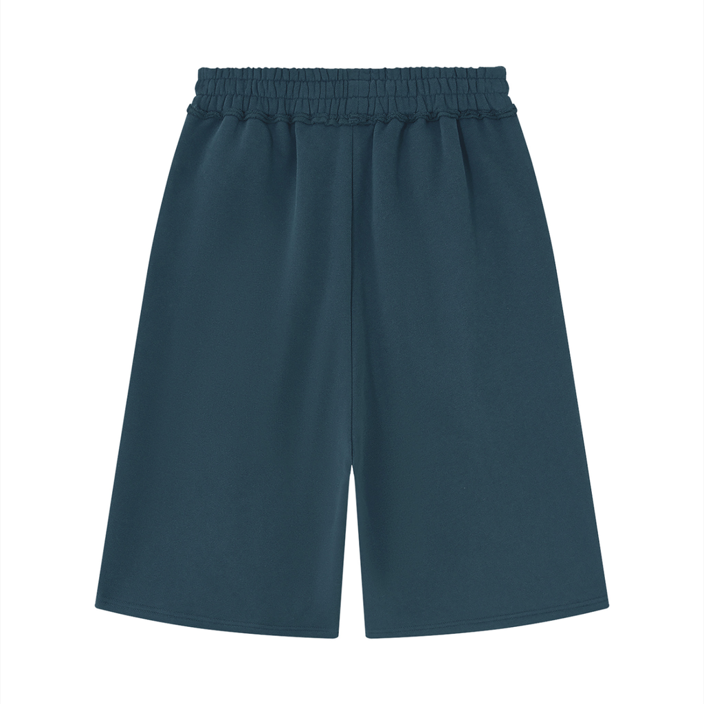 Unisex Raw Edge Fleece Shorts