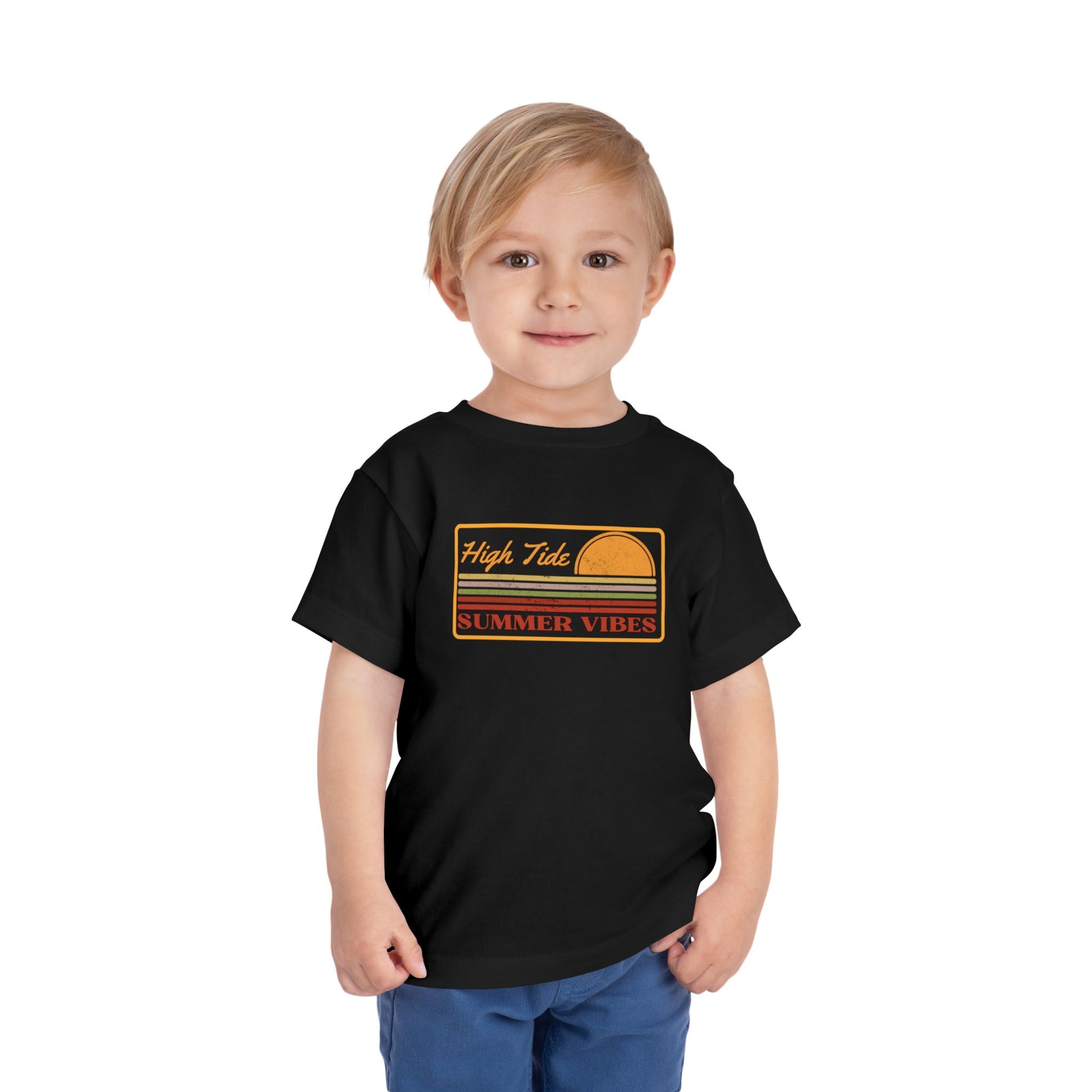 Toddler Summer Vibes Tee, Cute Summer T-Shirt, Kids Fashion, Toddler Gift, Beach Day Outfit, Family Vacation Apparel