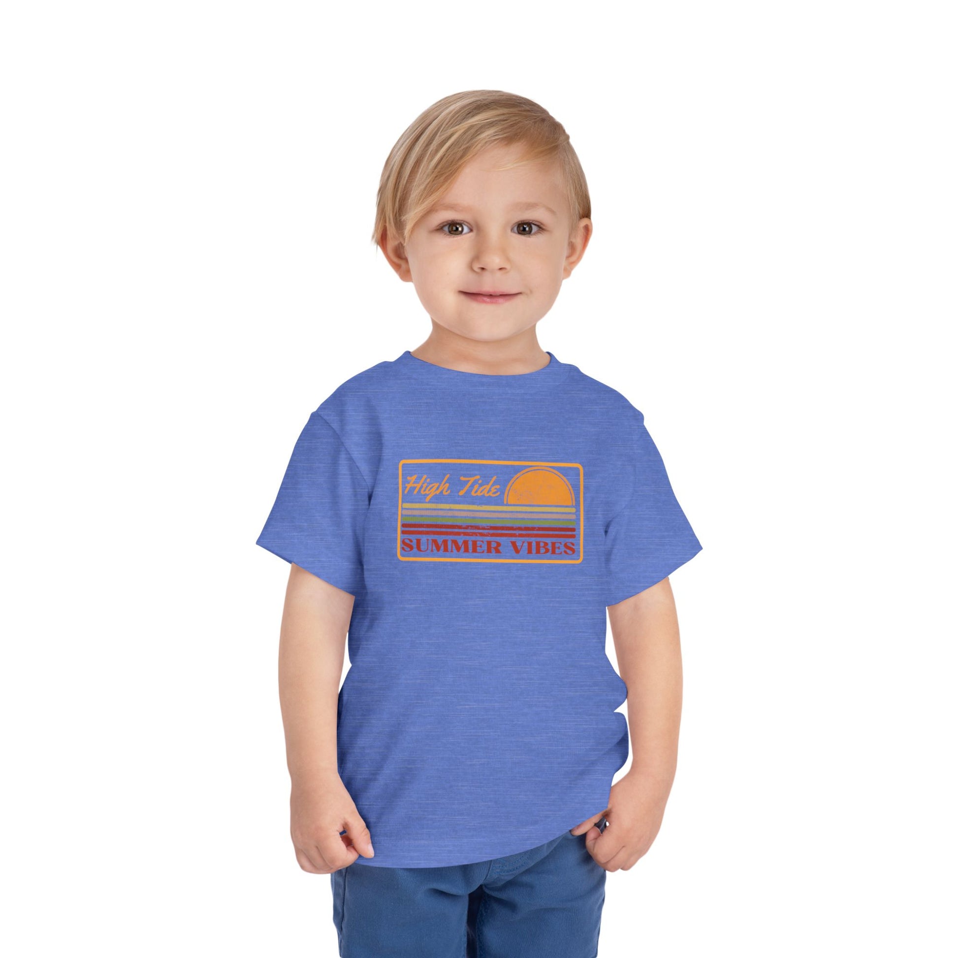 Toddler Summer Vibes Tee, Cute Summer T-Shirt, Kids Fashion, Toddler Gift, Beach Day Outfit, Family Vacation Apparel