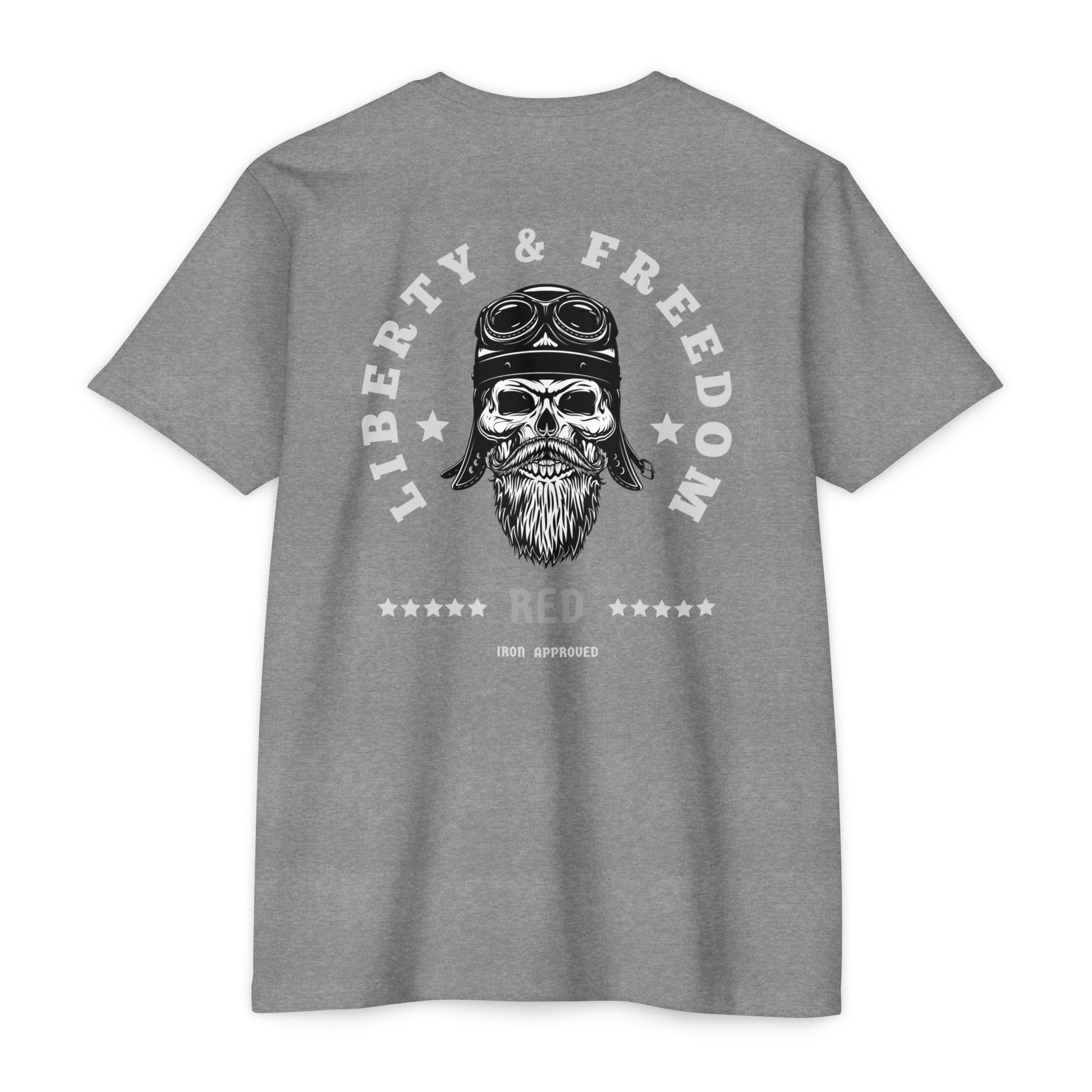 Liberty & Freedom Graphic T-Shirt | Unisex Tee for Biker Enthusiasts | Casual Wear | Gift for Celebrations | Unique Design